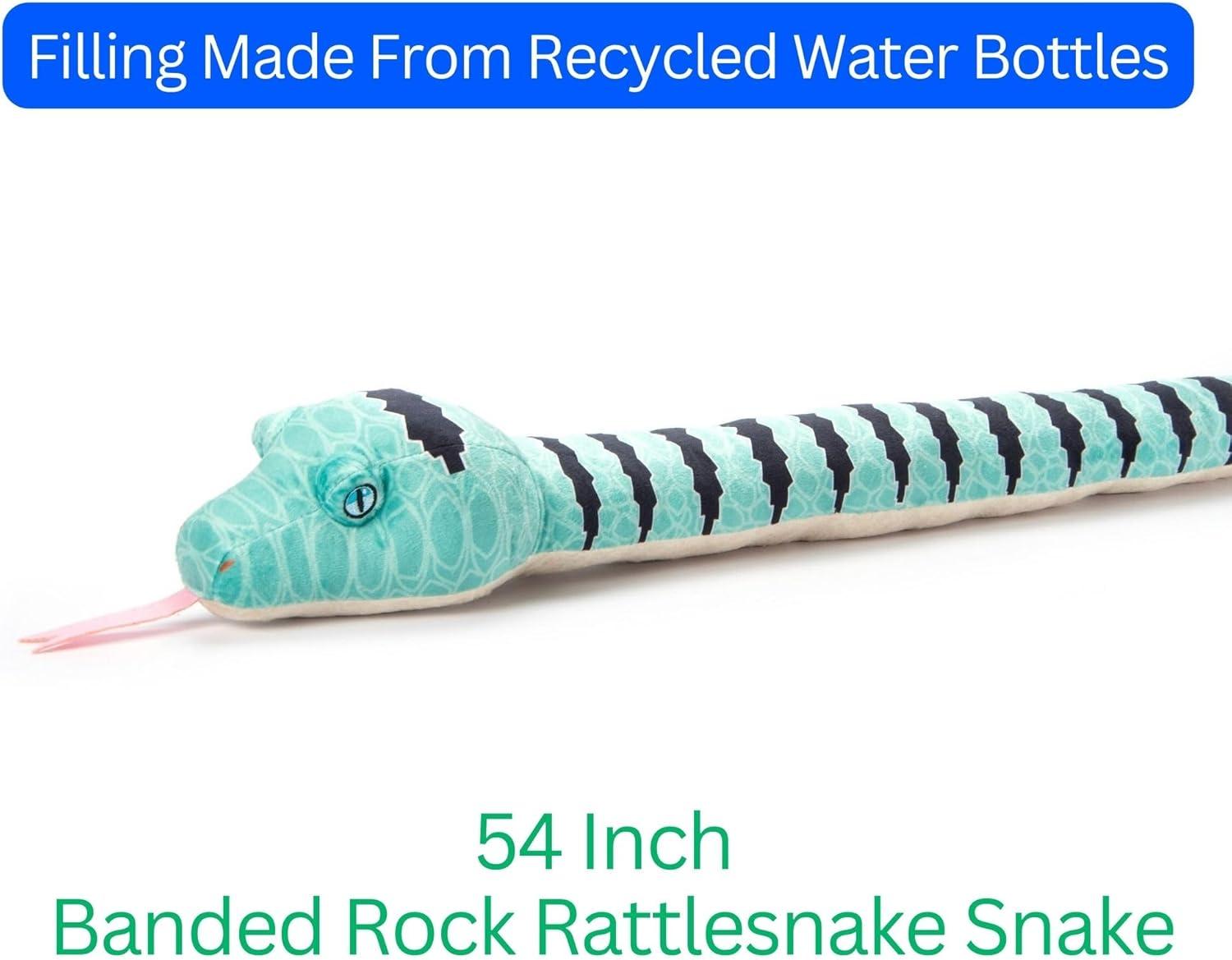 image:imageThe Petting Zoo Banded Rock Rattlesnake Snake Stuffed Animal Plushie Gifts for Kids Earth Keeperz Snake Animals Zoologee Banded Rock Rattlesnake Snake Plush Toy 54 inches