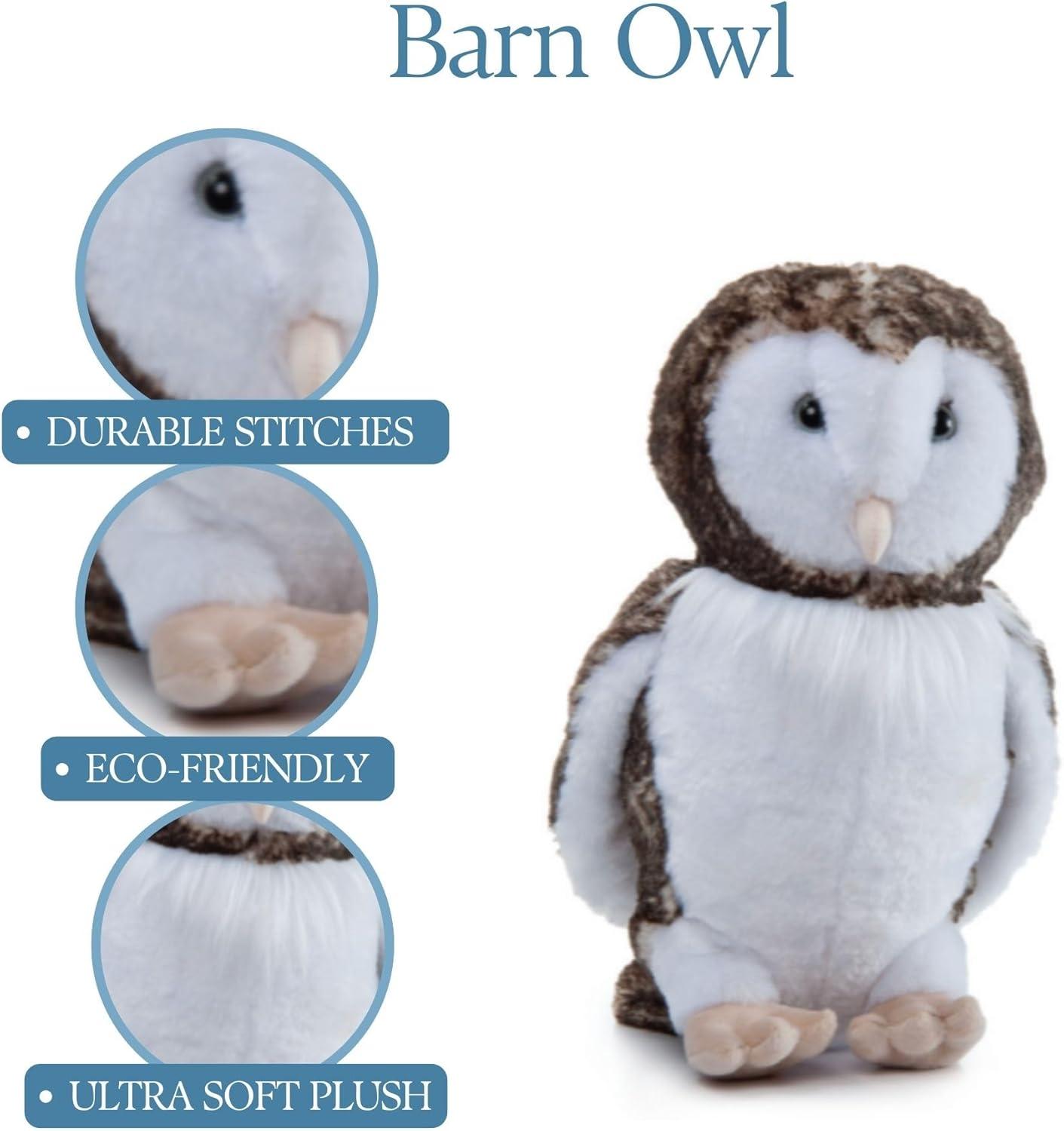 image:imageThe Petting Zoo Barn Owl Stuffed Animal Plushie Gifts for Kids Wild Onez Farm Animals Zoologee Barn Owl Plush Toy 12 Inches