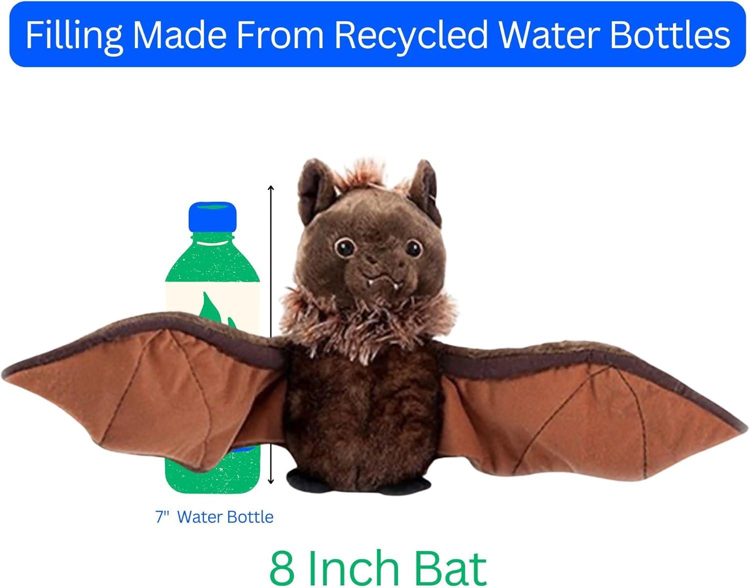 image:imageThe Petting Zoo Bat Stuffed Animal Plushie Gifts for Kids Earth Keeperz Wildlife Animals Zoologee Brown Bat Plush Toy 10 inches