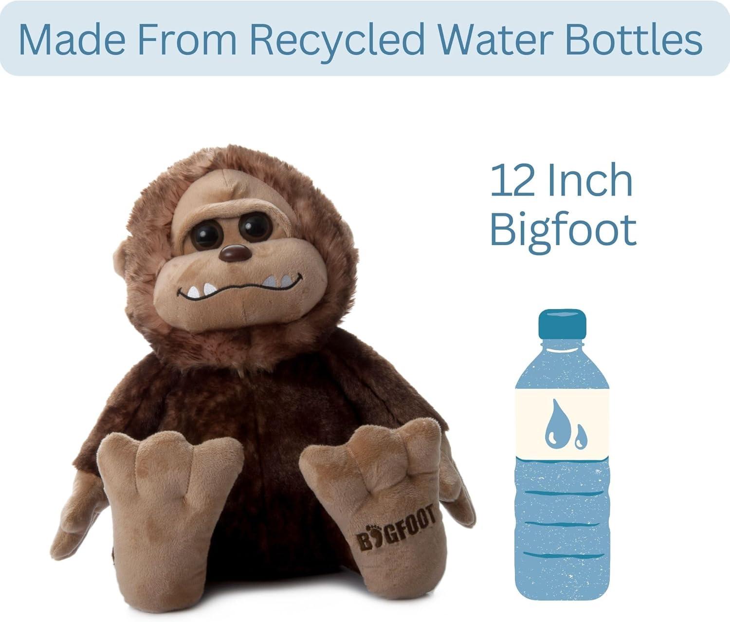 image:imageThe Petting Zoo Bigfoot Boy Stuffed Animal Plushie Gifts for Kids Wild Onez Wildlife Animals Bigfoot Ape Plush Toy 12 inches