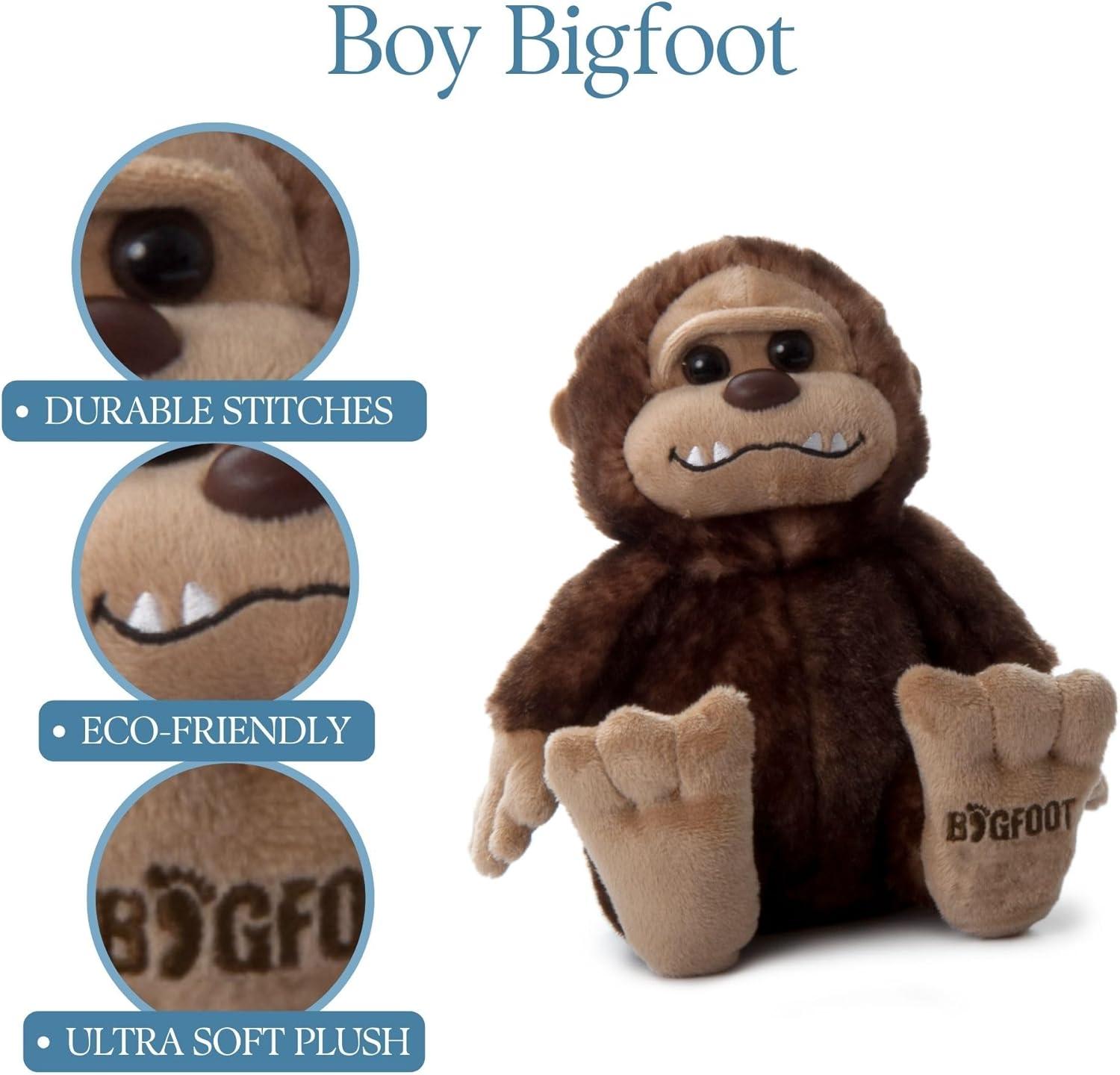 image:imageThe Petting Zoo Bigfoot Boy Stuffed Animal Plushie Gifts for Kids Wild Onez Wildlife Animals Bigfoot Ape Plush Toy 7 inches