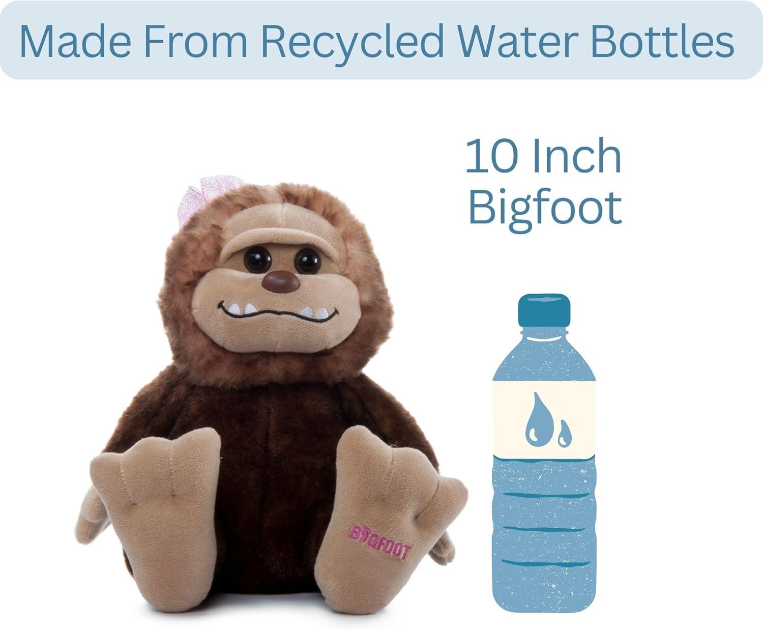 image:imageThe Petting Zoo Bigfoot Girl Stuffed Animal Plushie Gifts for Kids Wild Onez Wildlife Animals Bigfoot Ape Plush Toy 10 inches