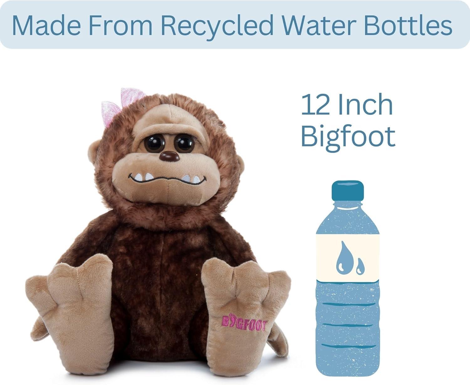image:imageThe Petting Zoo Bigfoot Girl Stuffed Animal Plushie Gifts for Kids Wild Onez Wildlife Animals Bigfoot Ape Plush Toy 12 inches