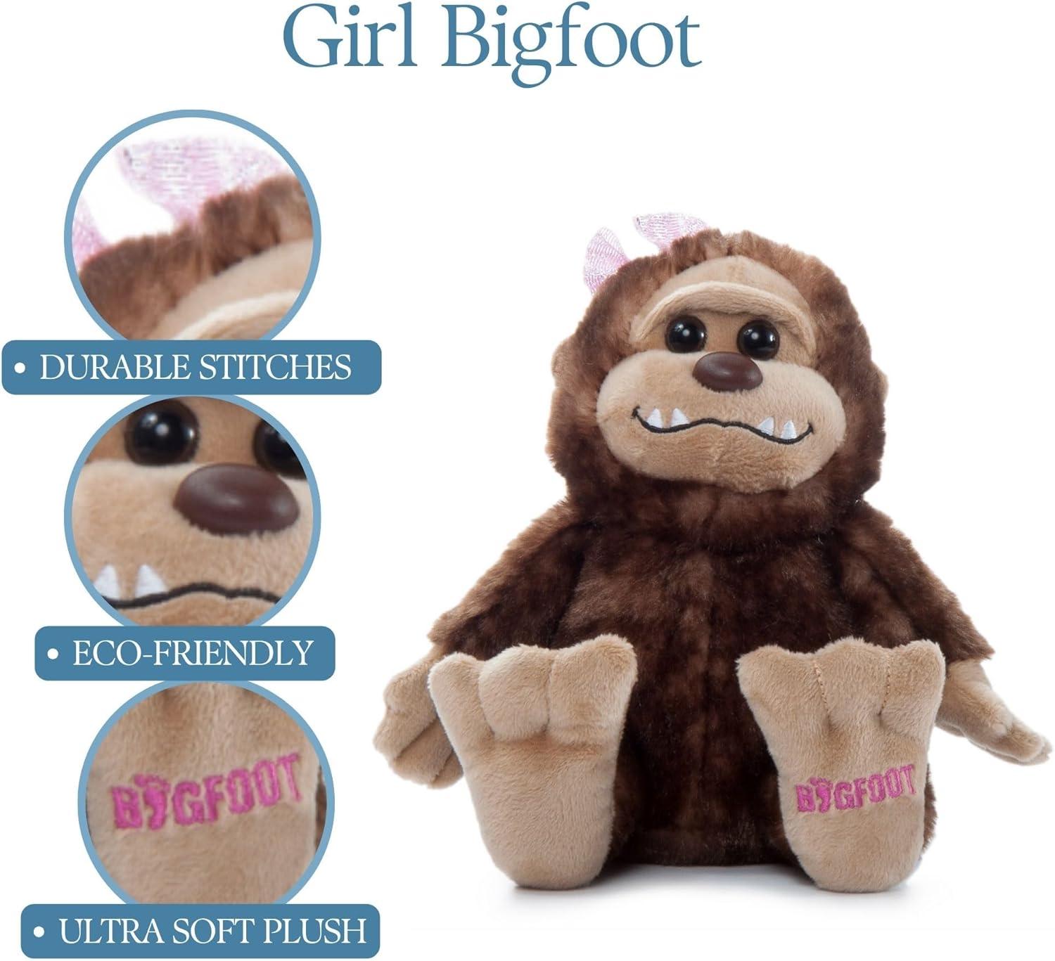 image:imageThe Petting Zoo Bigfoot Girl Stuffed Animal Plushie Gifts for Kids Wild Onez Wildlife Animals Bigfoot Ape Plush Toy 7 inches