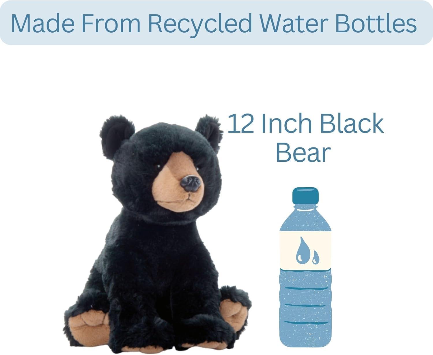 image:imageThe Petting Zoo Black Bear Stuffed Animal Gifts for Kids Wild Onez Zoo Animals Black Bear Plush Toy 12 inches