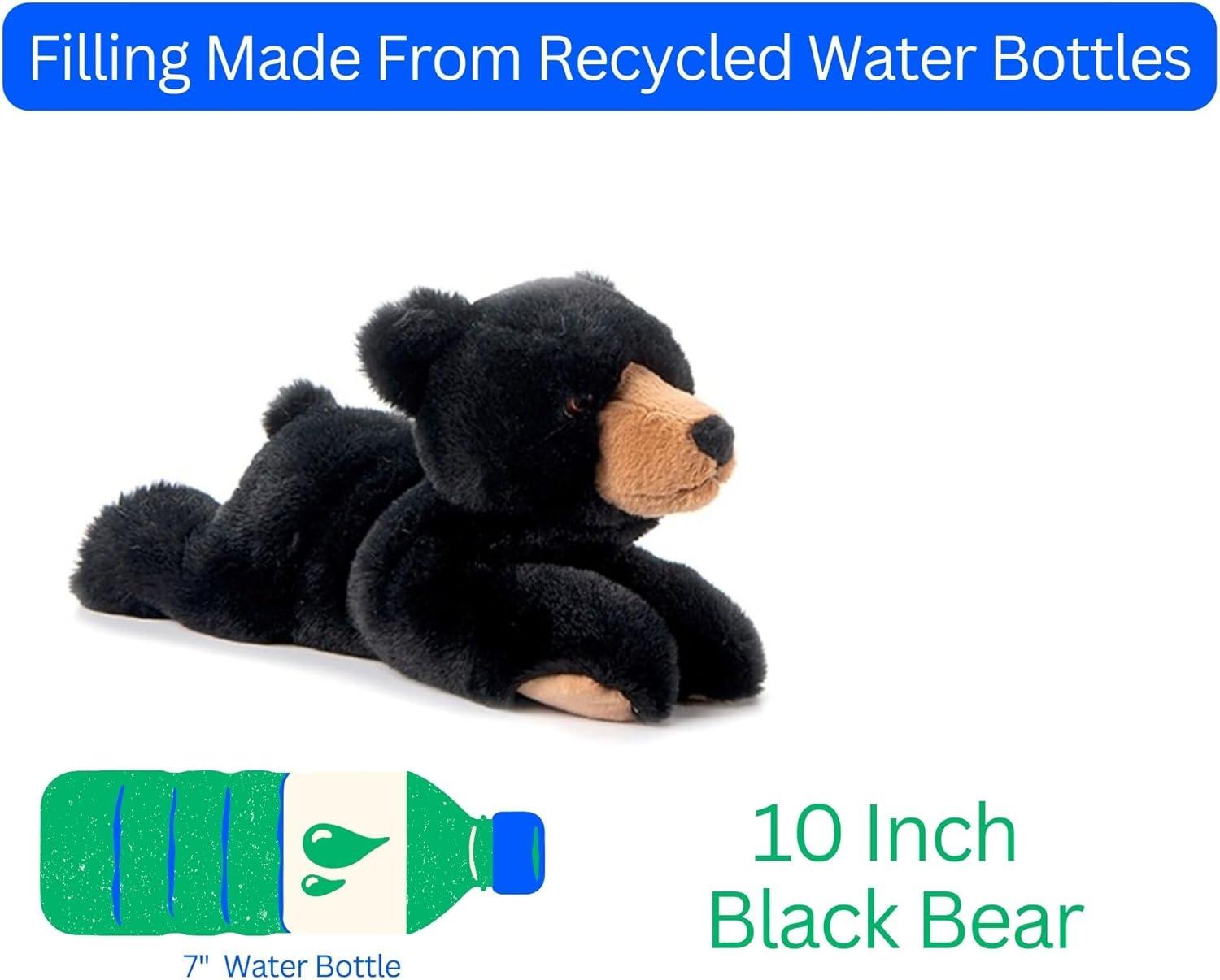 image:imageThe Petting Zoo Black Bear Stuffed Animal Plushie Gifts for Kids Earth Keeperz Wildlife Animals Zoologee Black Bear Plush Toy 10 inches