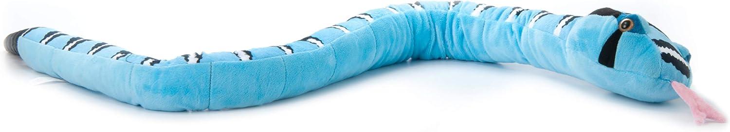 image:imageThe Petting Zoo Blue Rock Rattlesnake Stuffed Animal Gifts for Kids Snake Plush Toy 54 inches