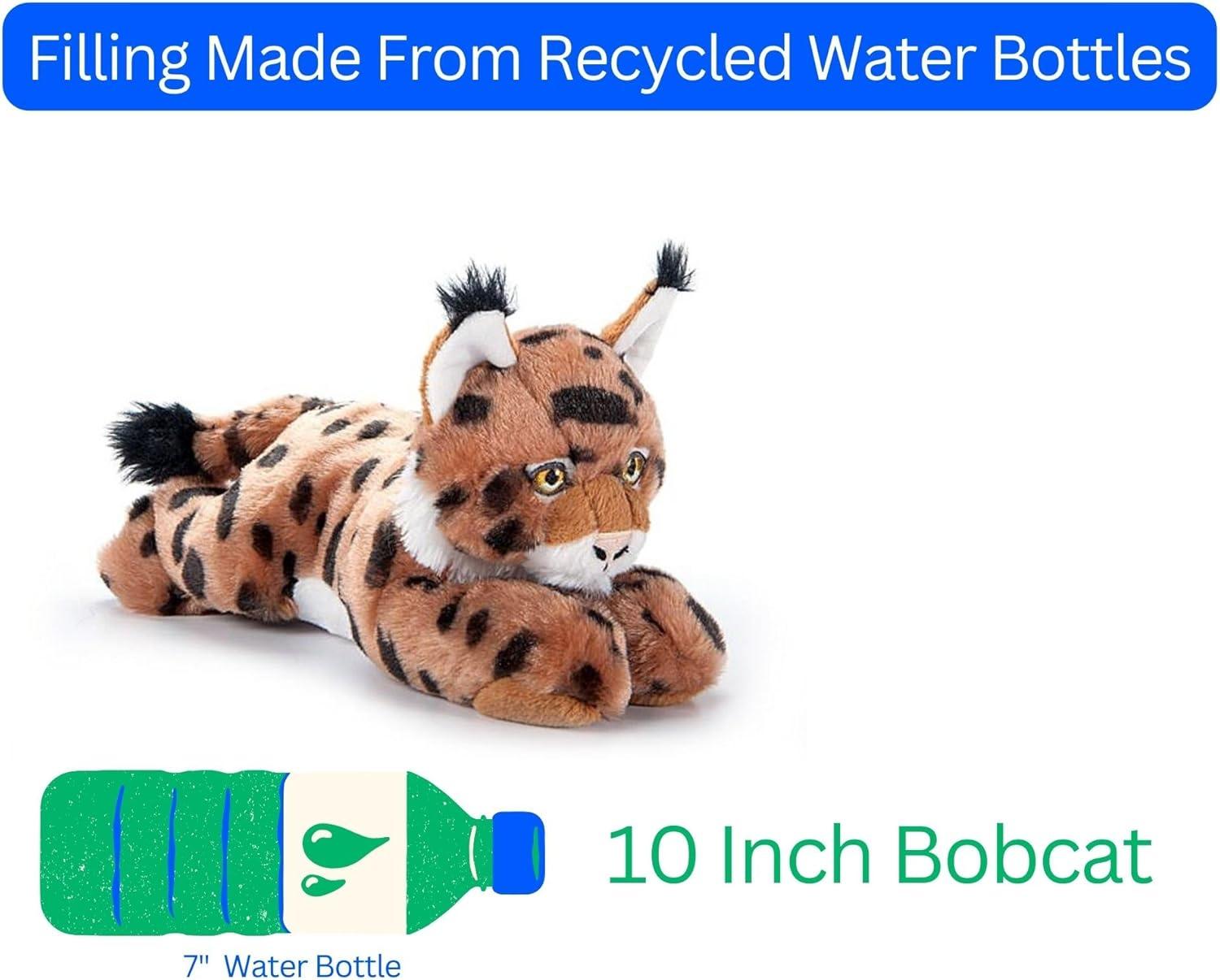 image:imageThe Petting Zoo Bobcat Stuffed Animal Plushie Gifts for Kids Earth Keeperz Wildlife Animals Zoologee Bobcat Plush Toy 10 inches