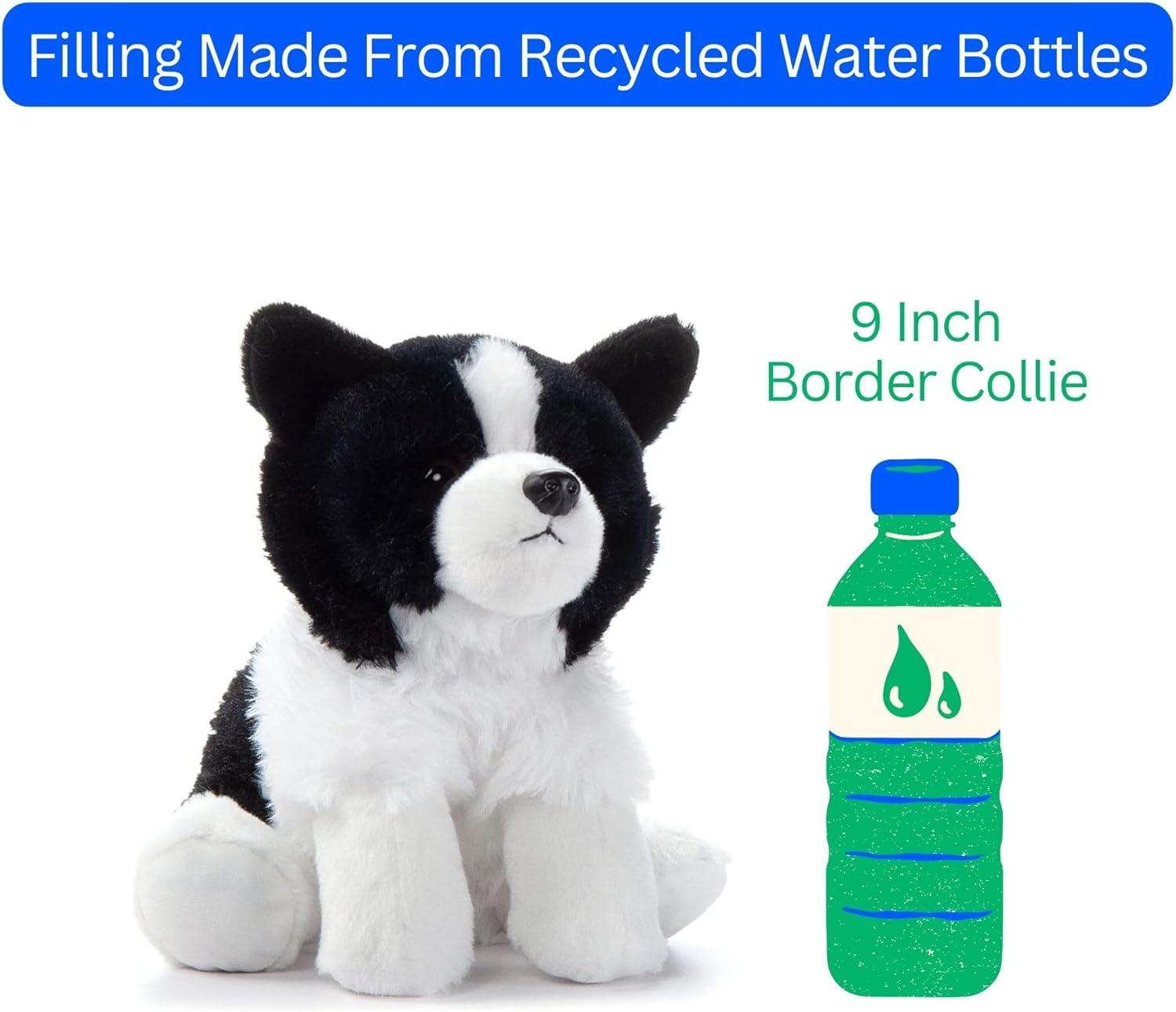 image:imageThe Petting Zoo Border Collie Dog Stuffed Animal Plushie Gifts for Kids Dog Plush Toy 9 inches