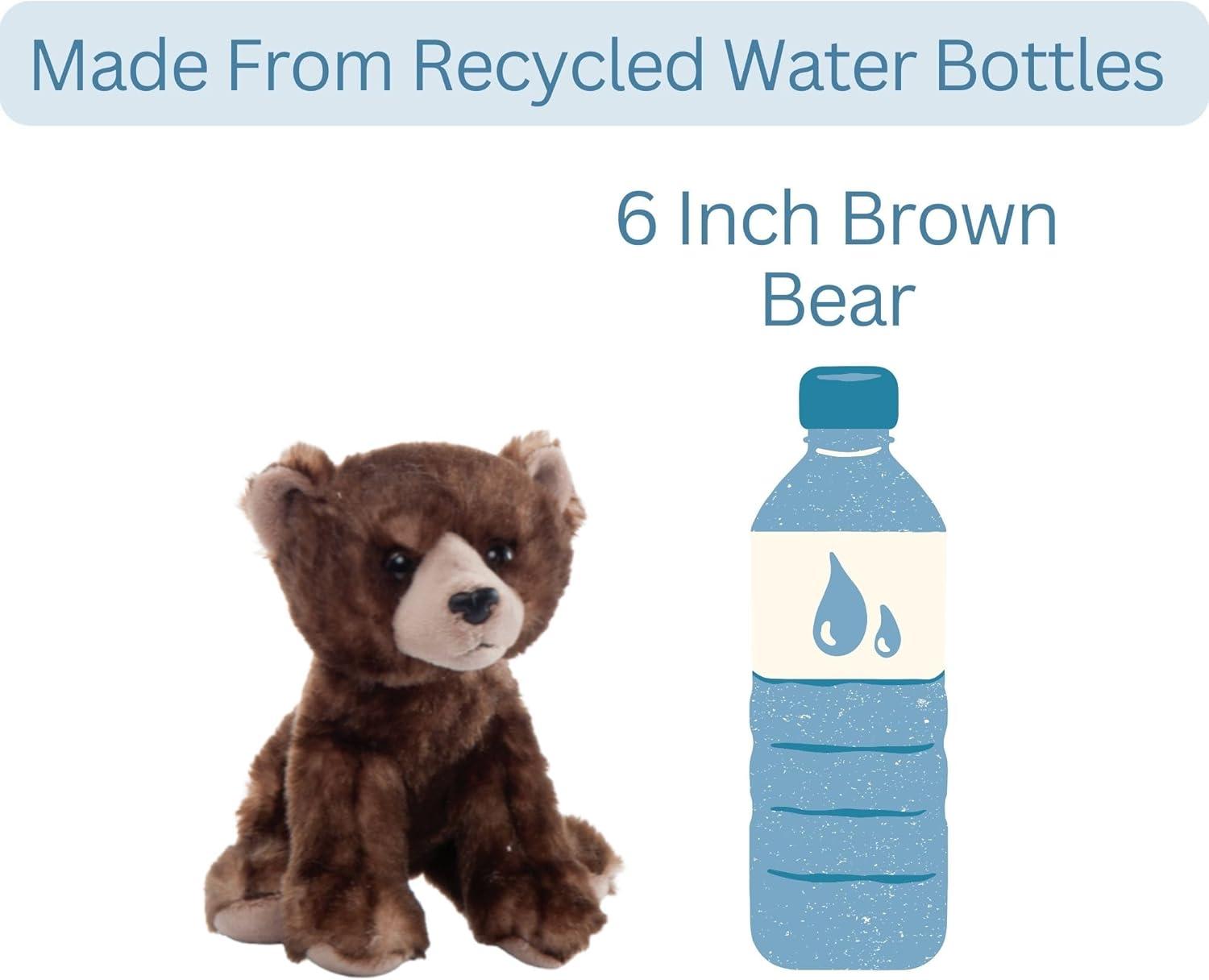 image:imageThe Petting Zoo Brown Bear Stuffed Animal Plushie Gifts for Kids Wild Onez Babiez Zoo Animals Brown Bear Plush Toy 6 inches6 in