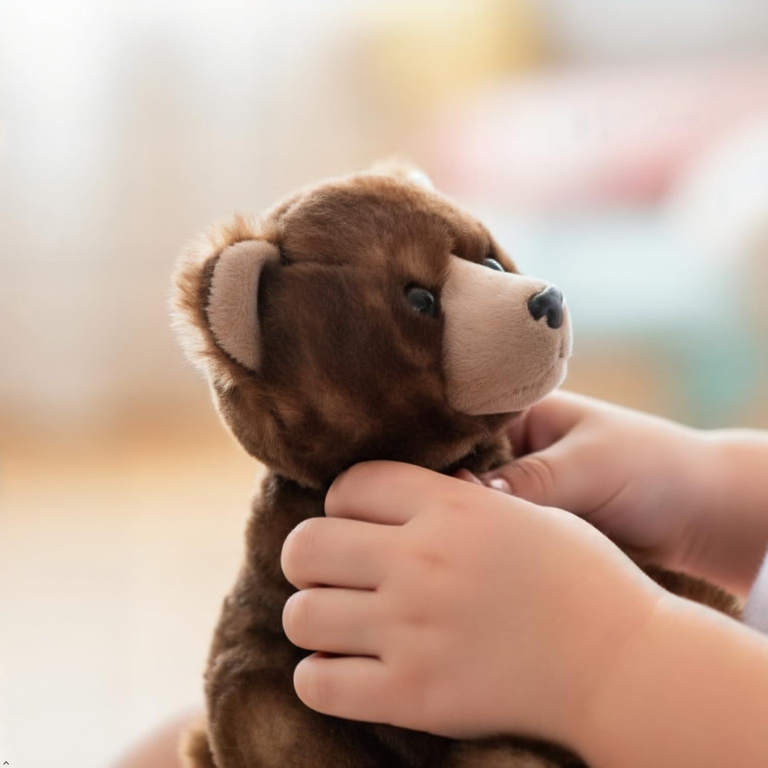 image:imageThe Petting Zoo Brown Bear Stuffed Animal Plushie Gifts for Kids Wild Onez Babiez Zoo Animals Brown Bear Plush Toy 6 inches6 in