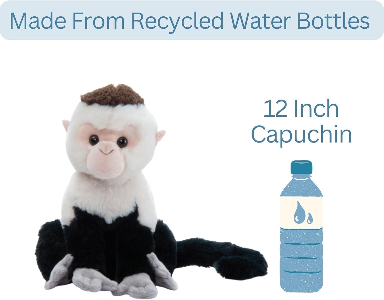 image:imageThe Petting Zoo Capuchin Stuffed Animal Plushie Gifts for Kids Wild Onez Zoo Animals Monkey Plush Toy 12 inches