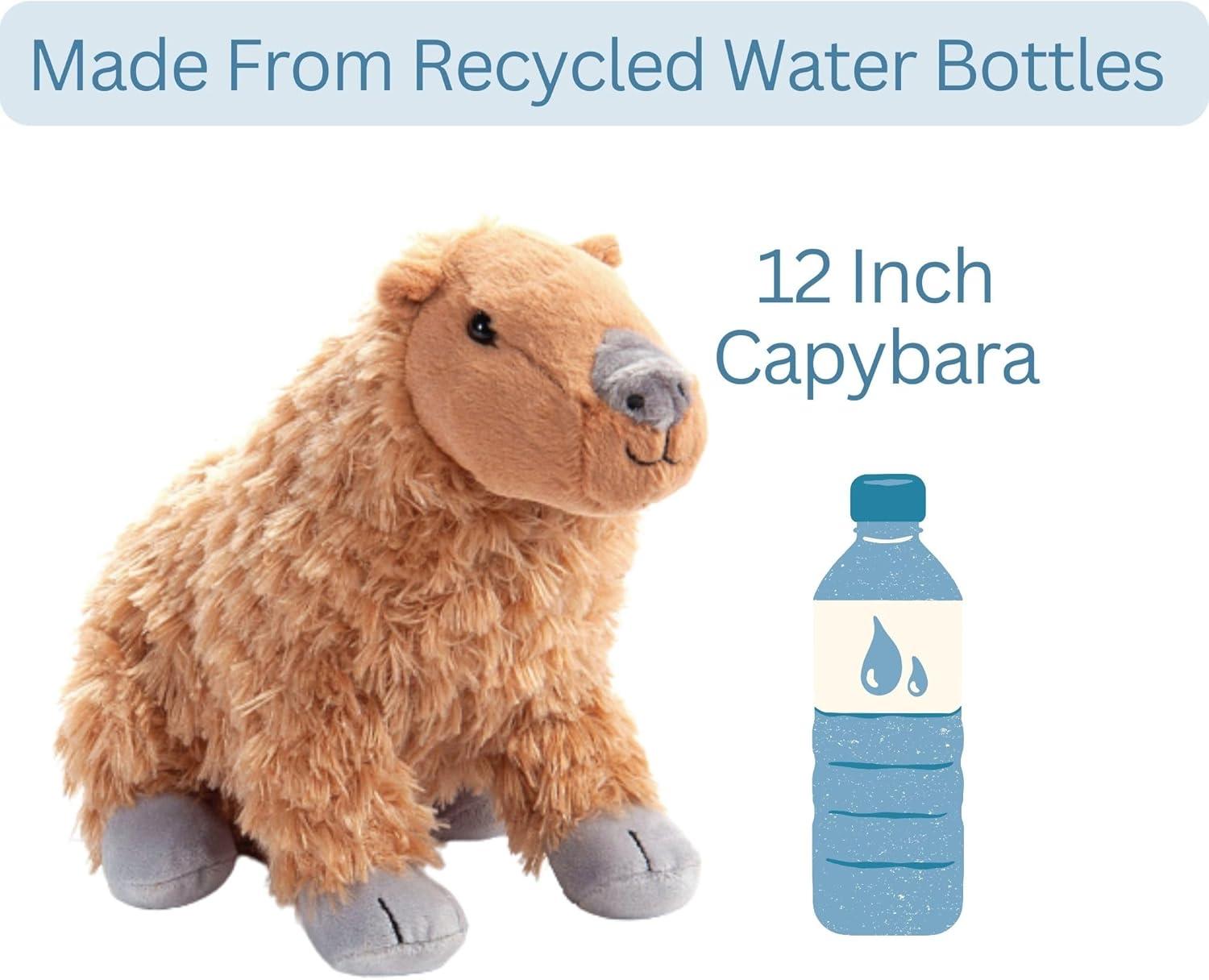 image:imageThe Petting Zoo Capybara Stuffed Animal Plushie Gifts for Kids Wild Onez Wildlife Animals Capybara Plush Toy 12 inches