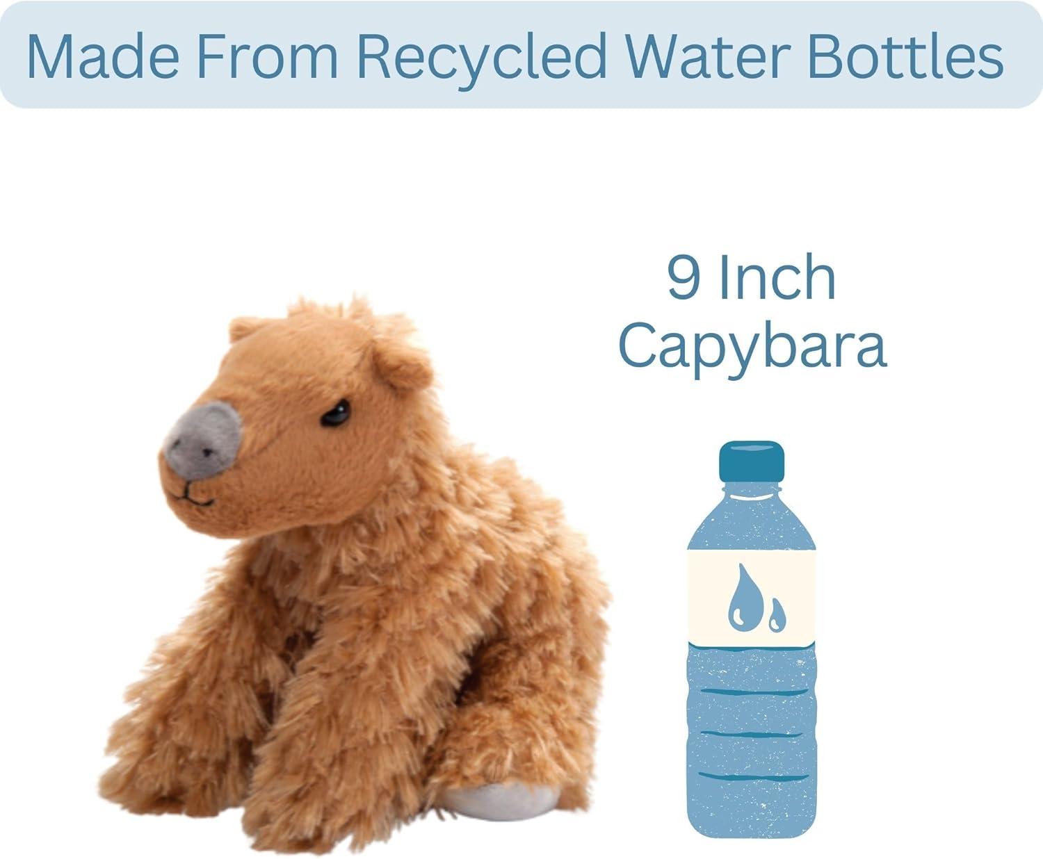 image:imageThe Petting Zoo Capybara Stuffed Animal Plushie Gifts for Kids Wild Onez Wildlife Animals Capybara Plush Toy 9 inches