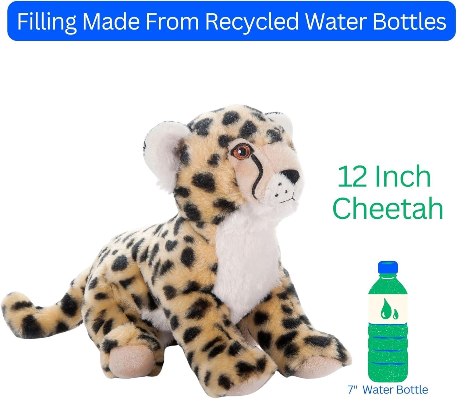 image:imageThe Petting Zoo Cheetah Stuffed Animal Plushie Gifts for Kids Earth Keeperz Wildlife Animals Zoologee Cheetah Plush Toy 12 inches
