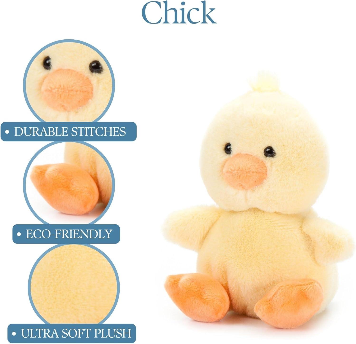 image:imageThe Petting Zoo Chick Stuffed Animal Plushie Gifts for Kids Nuggetz Wildlife Stuffed Animals Yellow Chick Plush Toy 6 inches