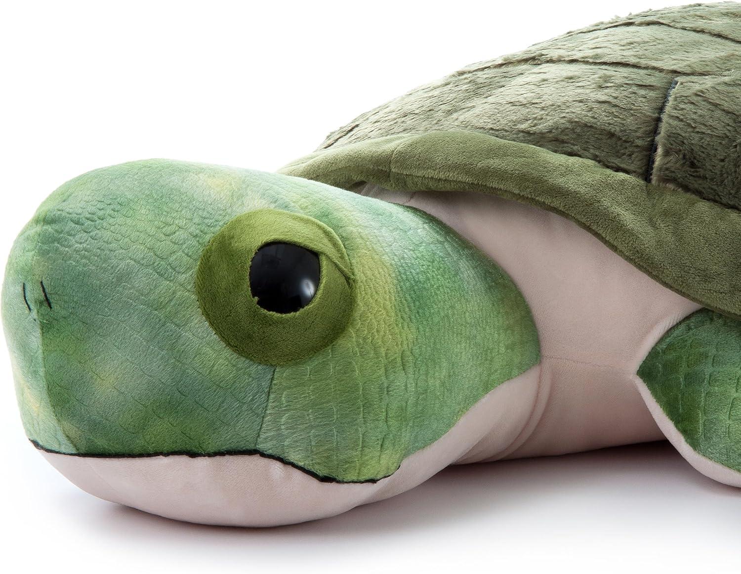 image:imageThe Petting Zoo Conservation Sea Turtle Stuffed Animal Plushie Gifts for Kids Conservation Sea Creature Animals Tortoise Plush Toy 32 Inches