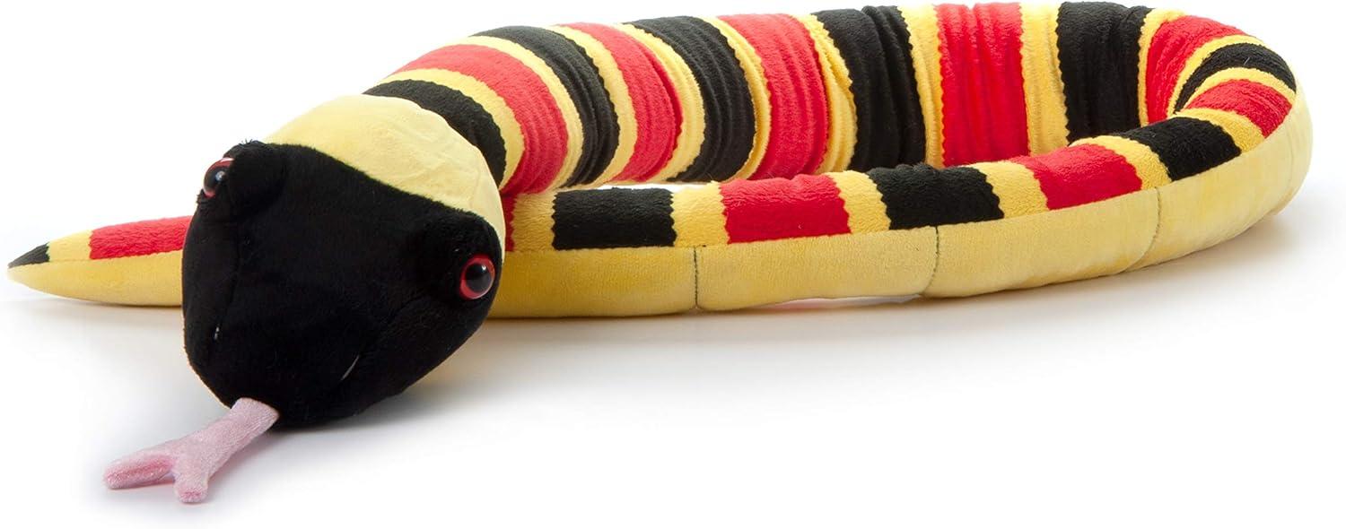 image:imageThe Petting Zoo Coral Snake Stuffed Animal Plushie Gifts for Kids Wild Onez Snake Animals Snake Plush Toy 54 Inches