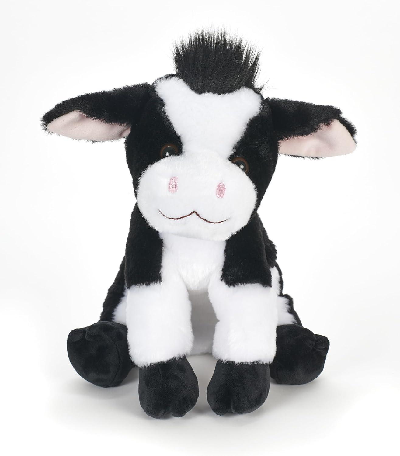 image:imageThe Petting Zoo Cow Stuffed Animal Plushie Gifts for Kids Wild Onez Farm Animals Cow Plush Toy 12 inches