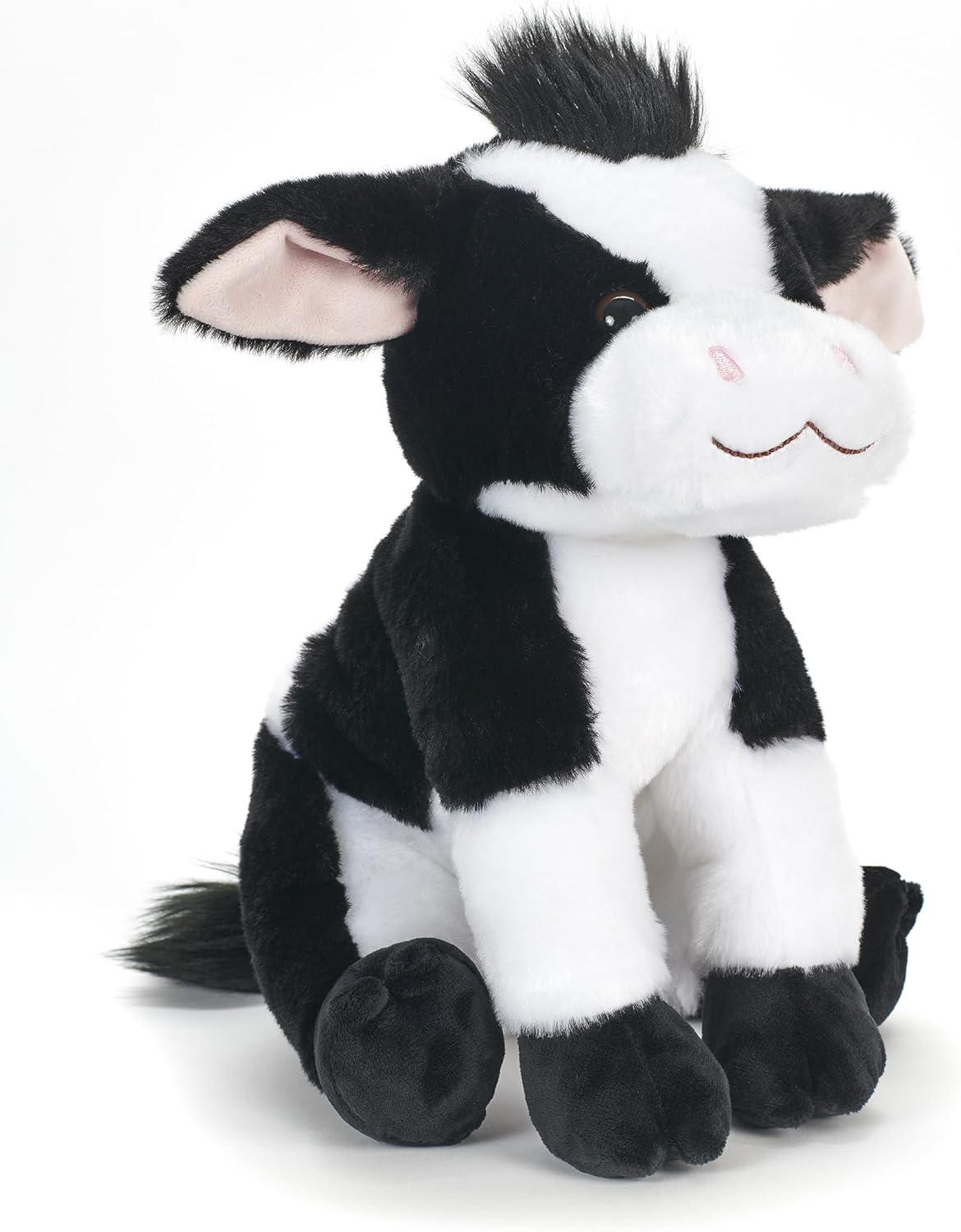 image:imageThe Petting Zoo Cow Stuffed Animal Plushie Gifts for Kids Wild Onez Farm Animals Cow Plush Toy 12 inches