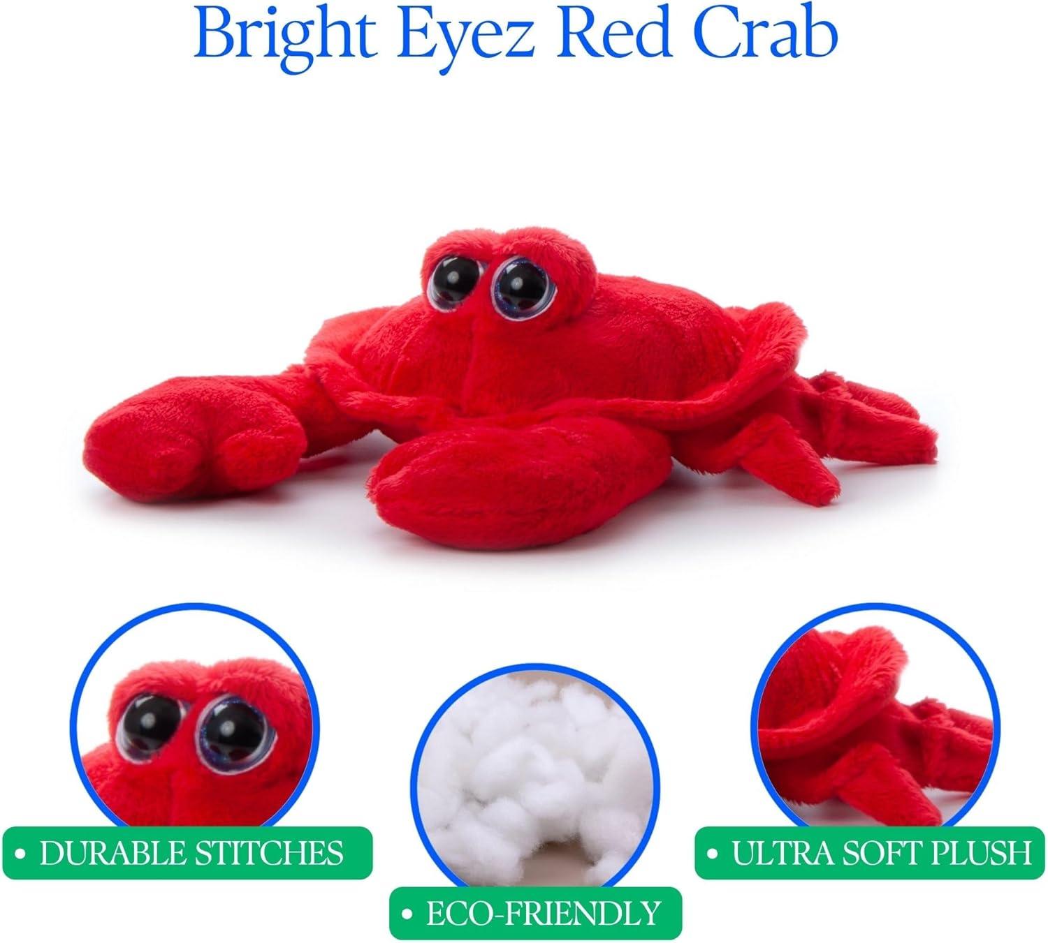 image:imageThe Petting Zoo Crab Stuffed Animal Gifts for Kids Bright Eye Ocean Animals Red Crab Plush Toy 9 inches9 inches