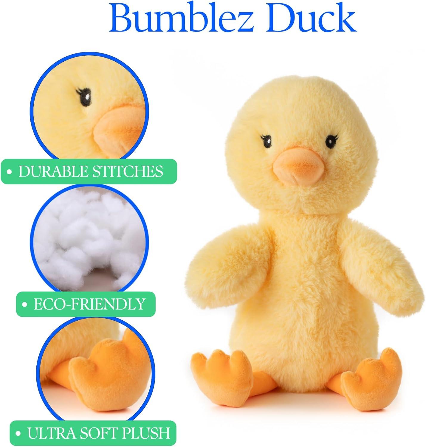 image:imageThe Petting Zoo Duck Stuffed Animal Plushie Gifts for Kids Bumblez Animals Duck Plush Toy 12 inches