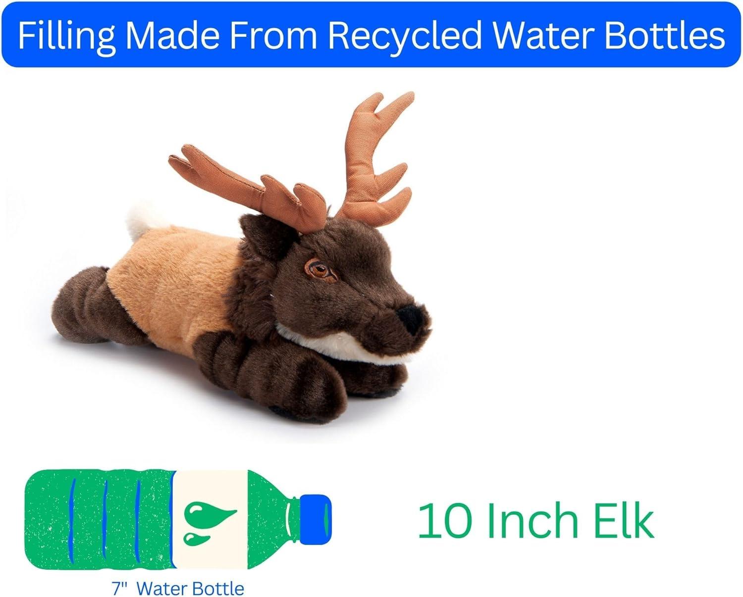 image:imageThe Petting Zoo Elk Stuffed Animal Plushie Gifts for Kids Earth Keeperz Wildlife Animals Zoologee Brown Elk Plush Toy 10 inches