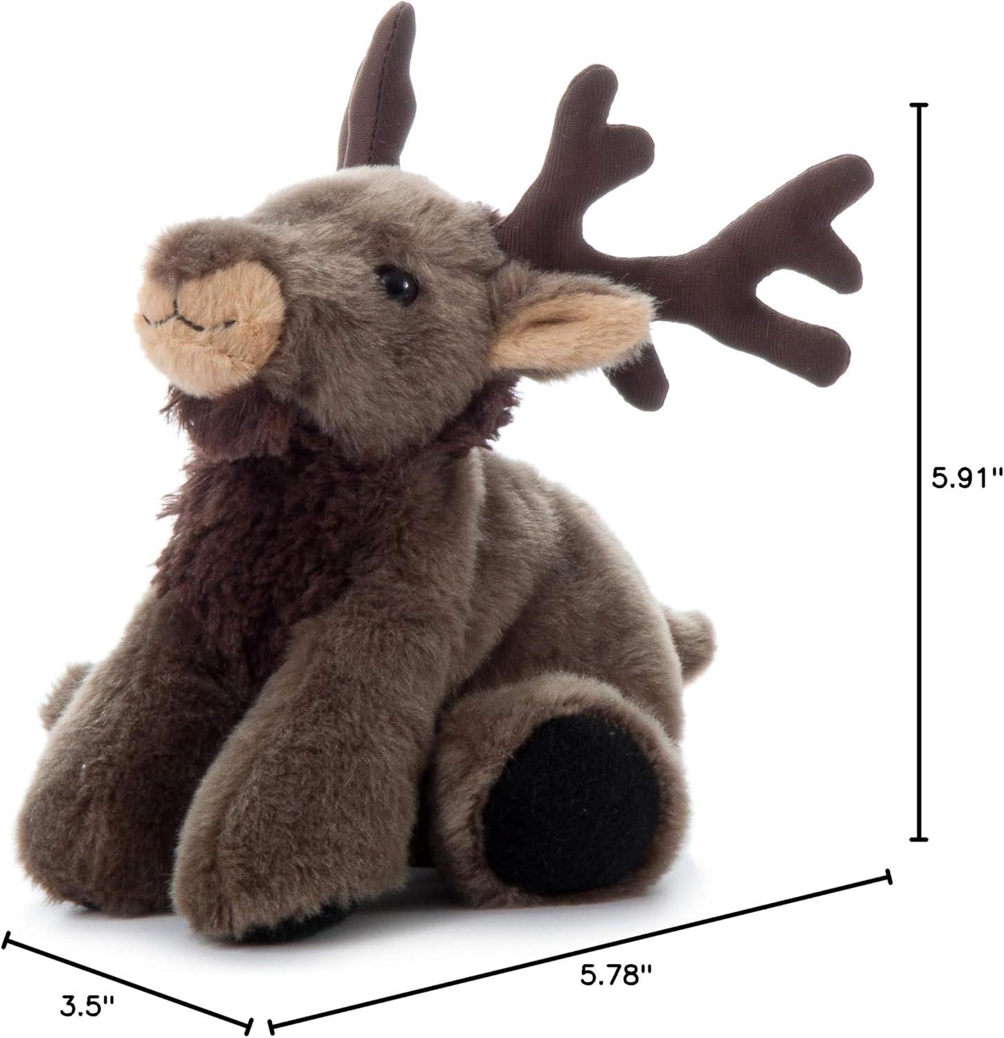 image:imageThe Petting Zoo Elk Stuffed Animal Plushie Gifts for Kids Wild Onez Zoo Animals Elk Plush Toy 9 Inches