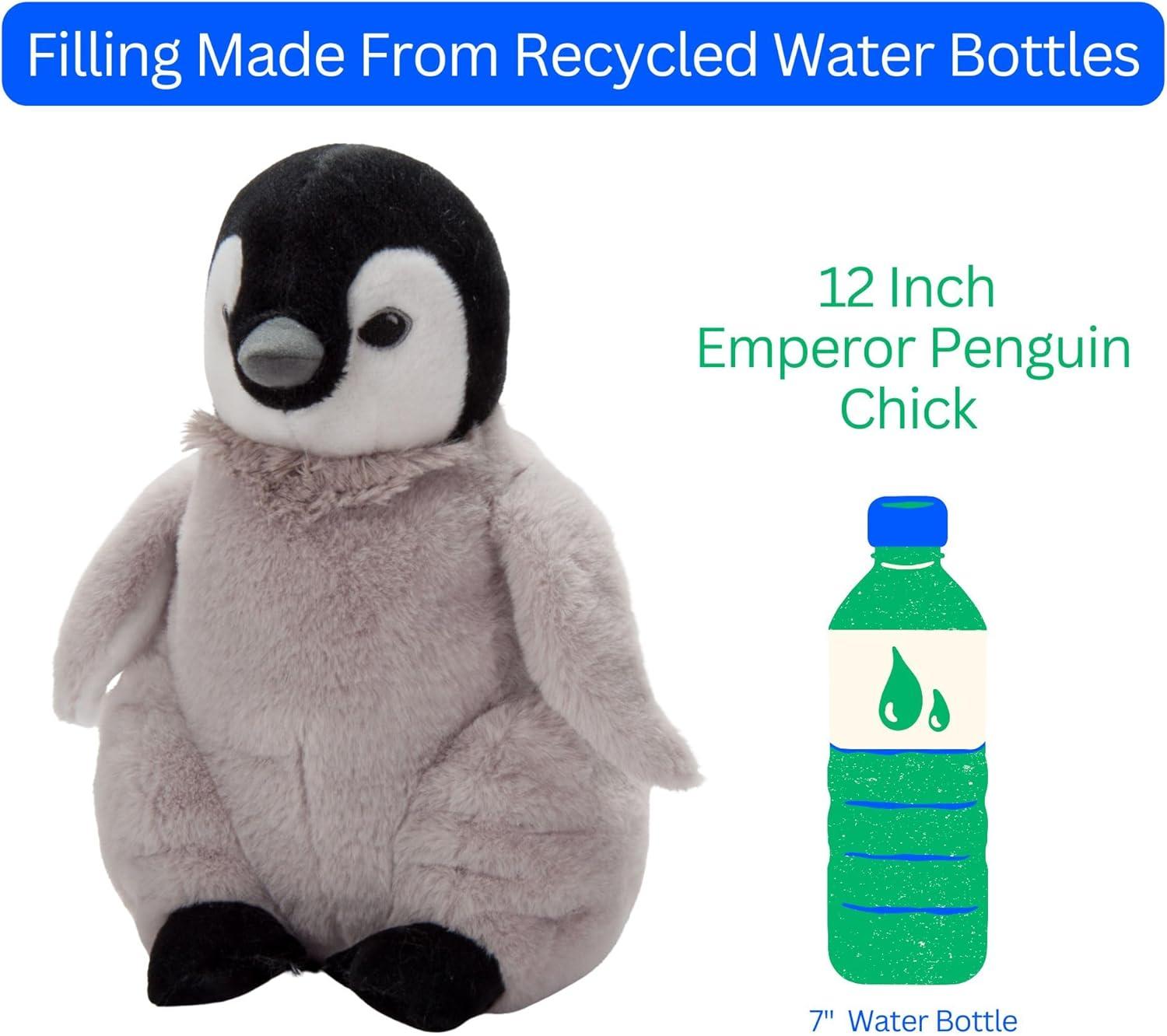image:imageThe Petting Zoo Emperor Penguin Chick Stuffed Animal Plushie Gifts for Kids Earth Keeperz Sealife Animals Zoologee Grey Emperor Penguin Chick Plush Toy 12 inches