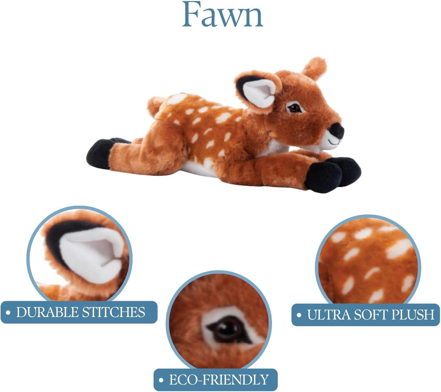 image:imageThe Petting Zoo Fawn Stuffed Animal Gifts for Kids Wild Onez Zoo Animals Fawn Plush Toy 17 inches