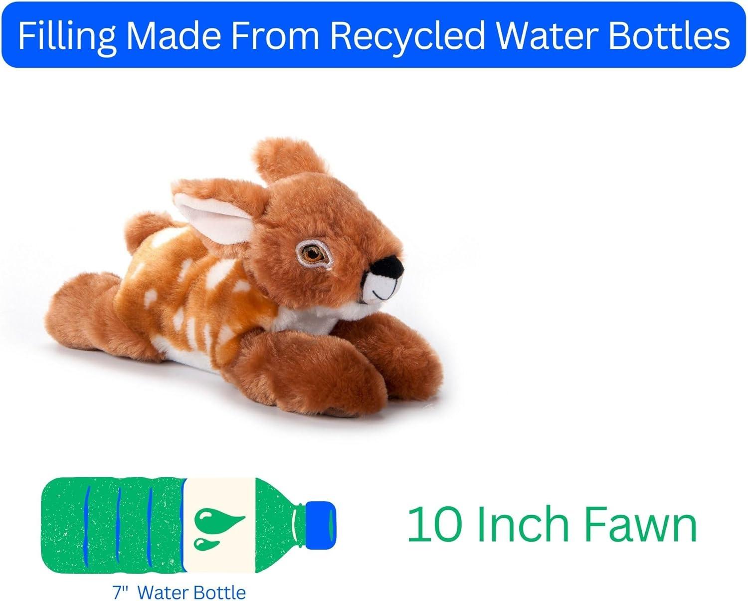 image:imageThe Petting Zoo Fawn Stuffed Animal Plushie Gifts for Kids Earth Keeperz Wildlife Animals Zoologee Brown Fawn Plush Toy 10 inches