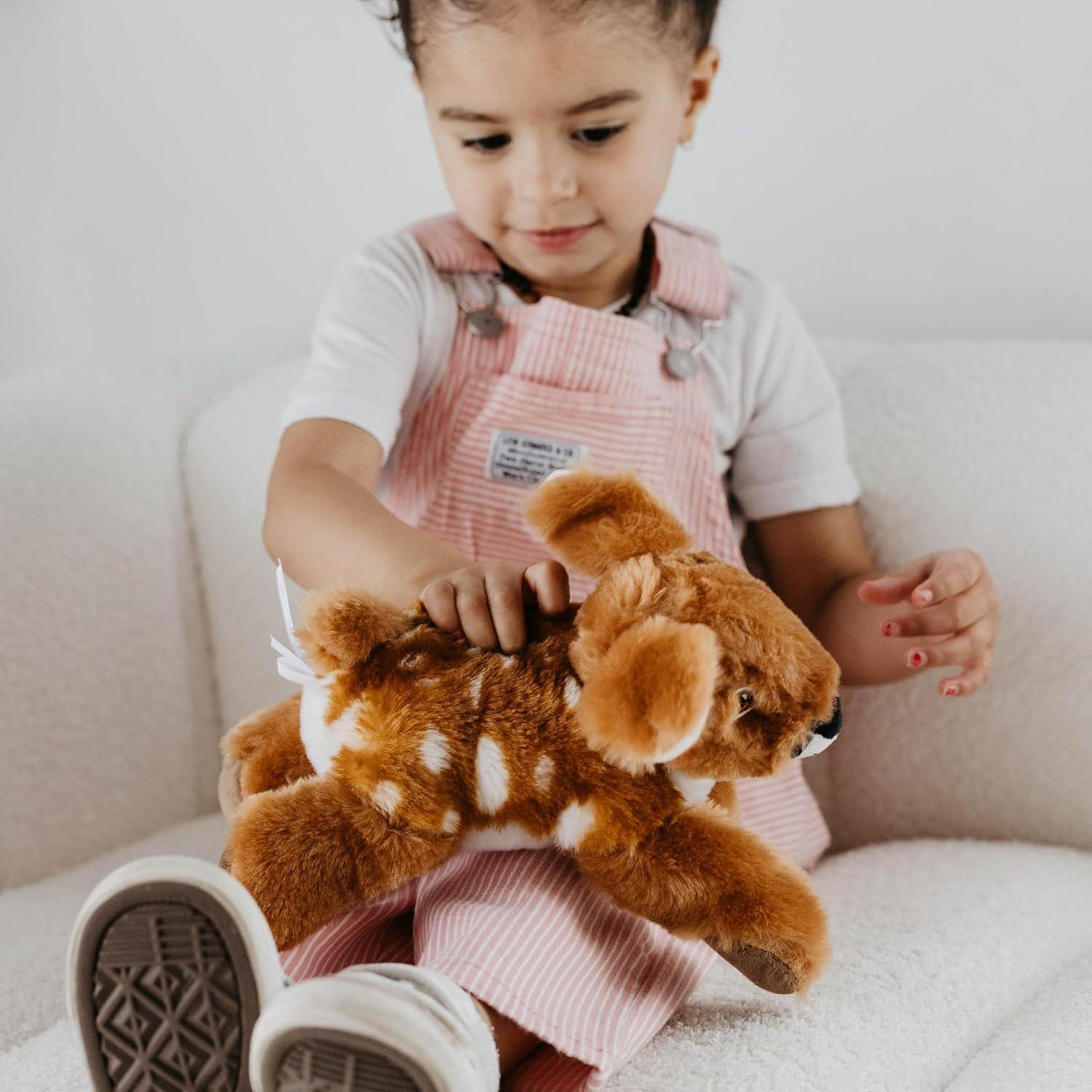image:imageThe Petting Zoo Fawn Stuffed Animal Plushie Gifts for Kids Earth Keeperz Wildlife Animals Zoologee Brown Fawn Plush Toy 10 inches