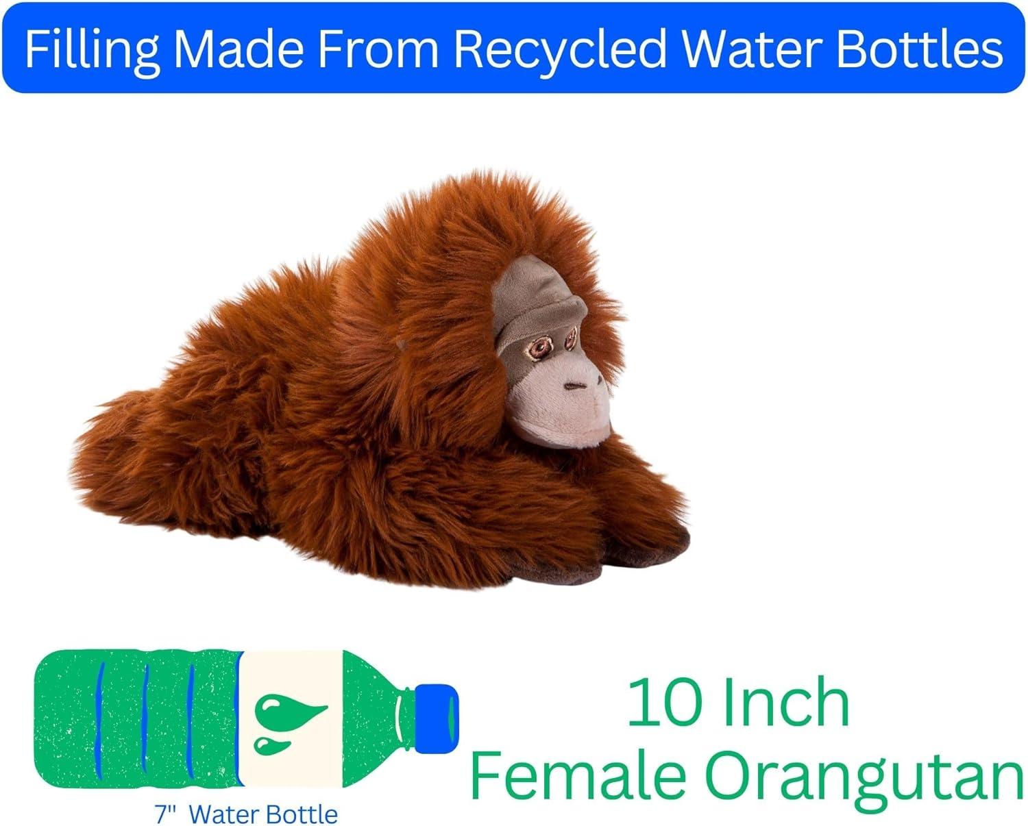 image:imageThe Petting Zoo Female Orangutan Stuffed Animal Plushie Gifts for Kids Earth Keeperz Rainforest Animals Zoologee Orange Female Orangutan Plush Toy 10 inches