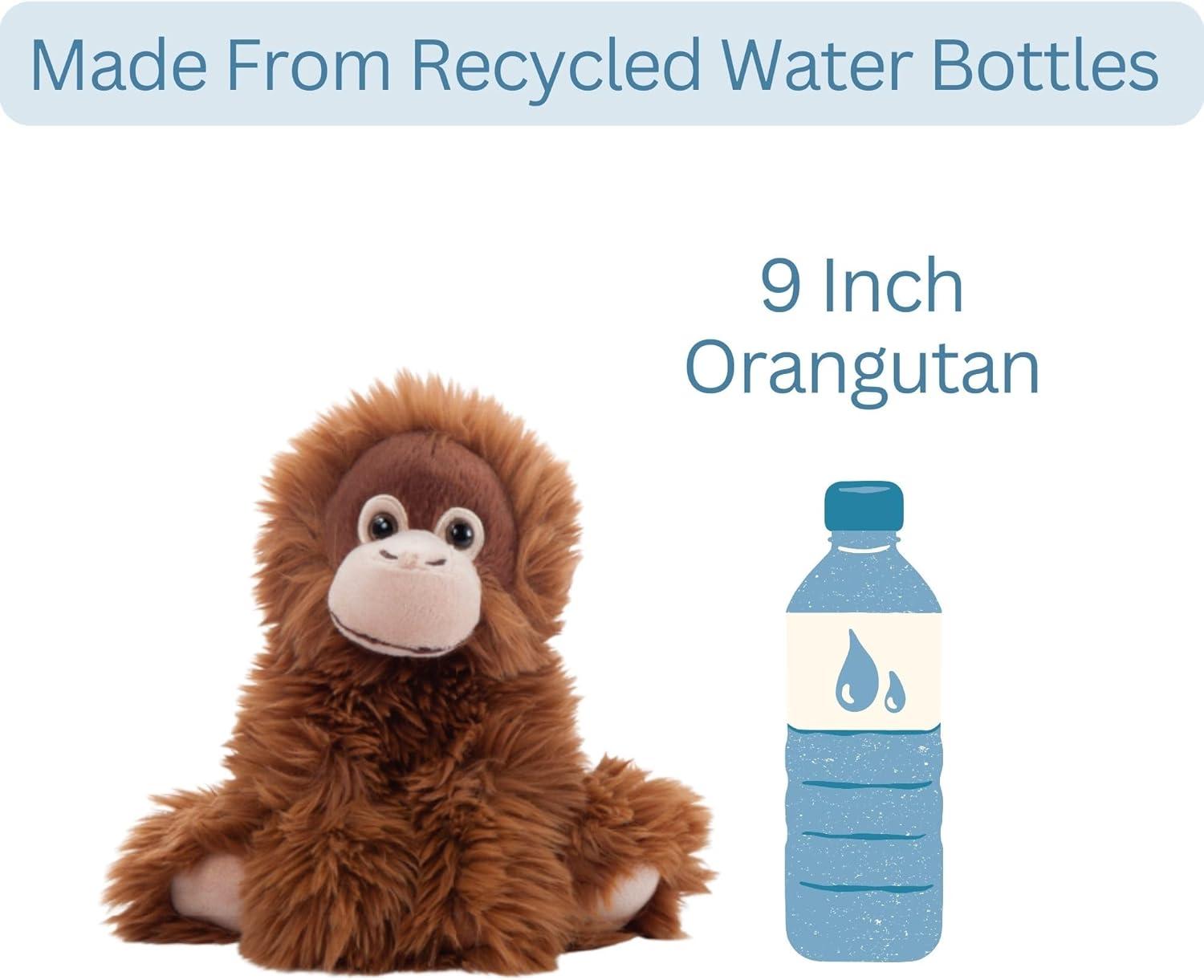 image:imageThe Petting Zoo Female Orangutan Stuffed Animal Plushie Gifts for Kids Wild Onez Wildlife Animals Orangutan Plush Toy 9 inches