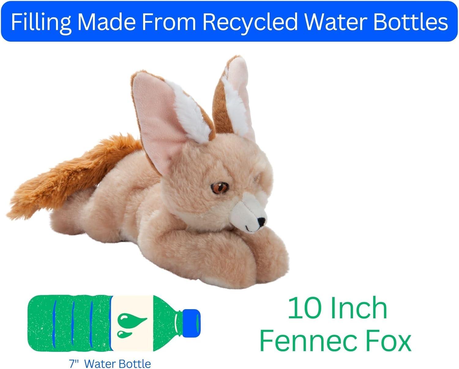 image:imageThe Petting Zoo Fennec Fox Stuffed Animal Plushie Gifts for Kids Earth Keeperz Wildlife Animals Zoologee Brown Fennec Fox Plush Toy 10 inches