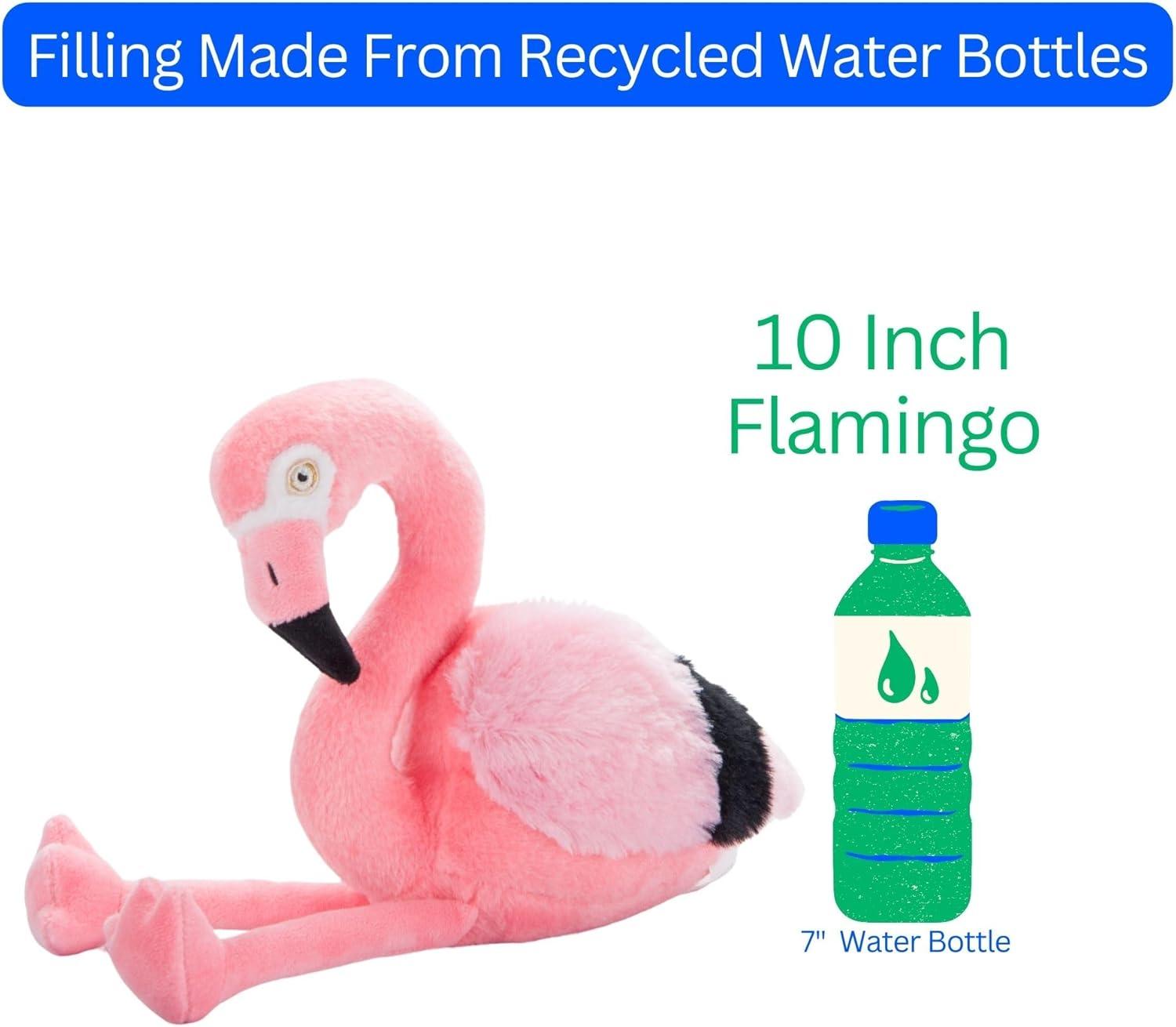 image:imageThe Petting Zoo Flamingo Stuffed Animal Plushie Gifts for Kids Earth Keeperz Wildlife Animals Zoologee Pink Flamingo Plush Toy 10 inches