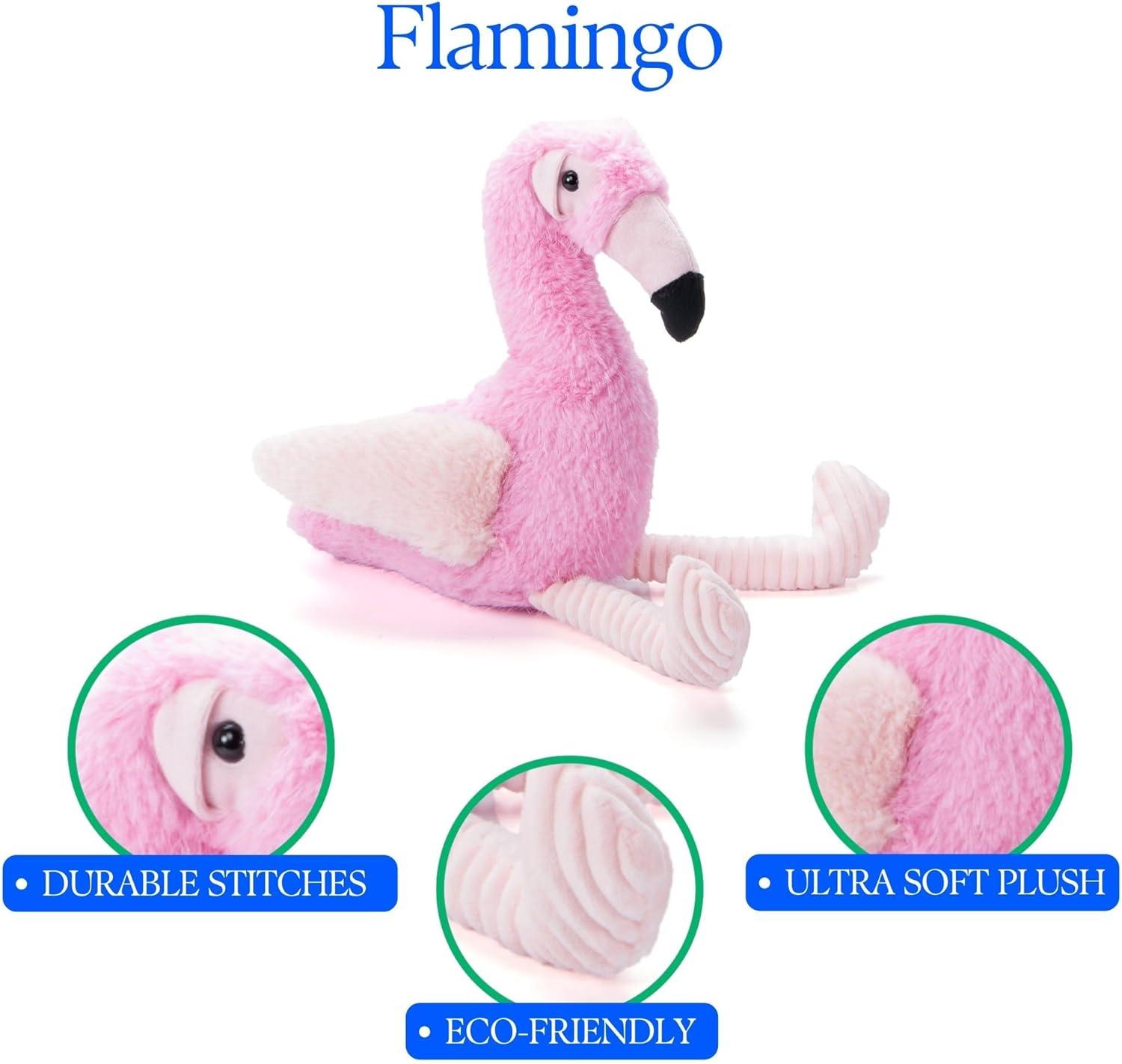 image:imageThe Petting Zoo Flamingo Stuffed Animal Plushie Gifts for Kids Sea Fuzzlez Animals Flamingo Plush Toy 10 inches