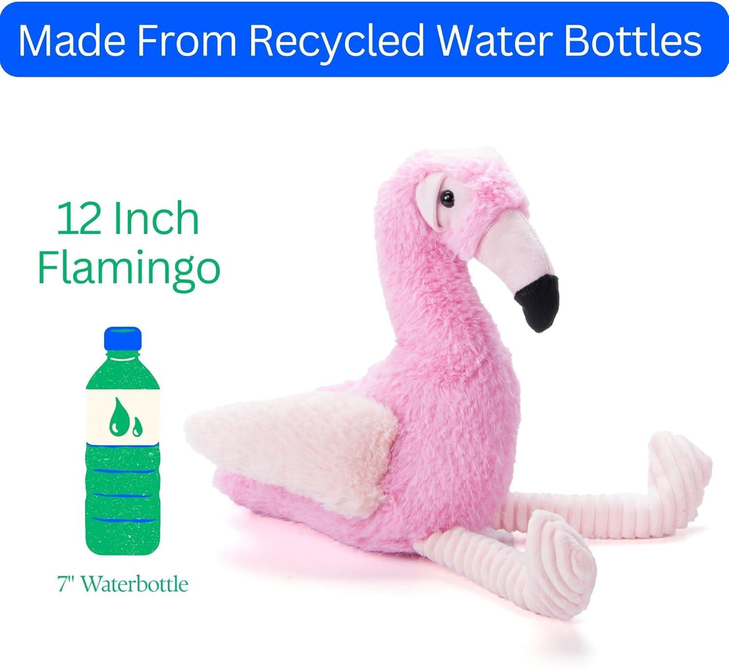 image:imageThe Petting Zoo Flamingo Stuffed Animal Plushie Gifts for Kids Sea Fuzzlez Animals Flamingo Plush Toy 10 inches