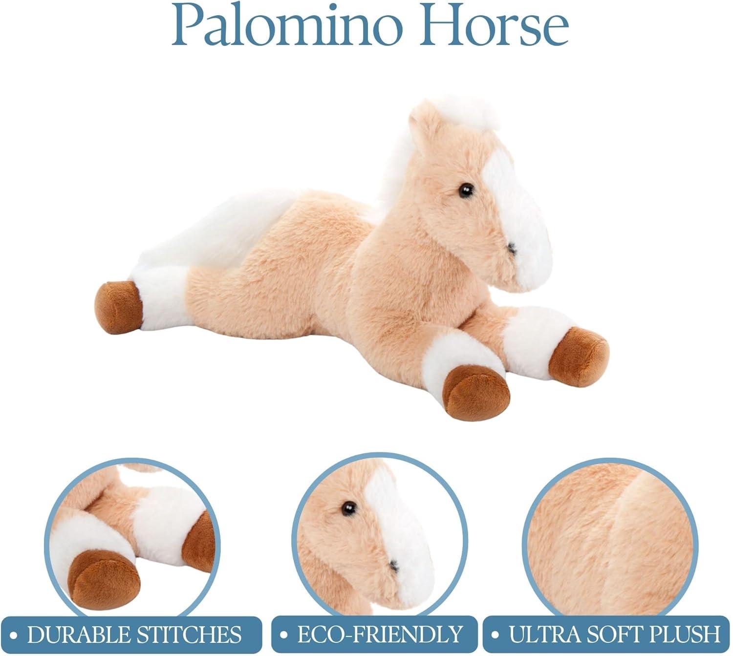 image:imageThe Petting Zoo Floppy Palamino Horse Stuffed Animal Plushie Gifts for Kids Wild Onez Barnyard Animals Palamino Horse Plush Toy 16 inches