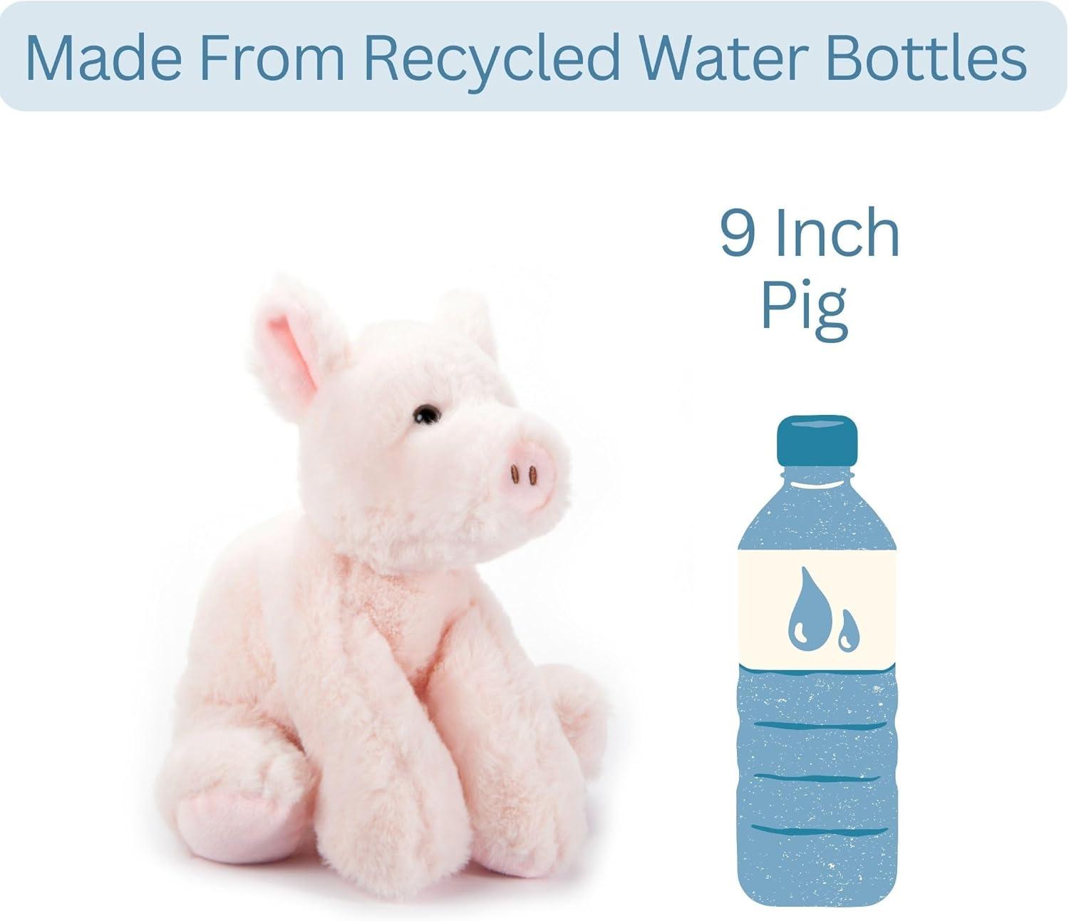 image:imageThe Petting Zoo Floppy Pig Stuffed Animal Plushie Gifts for Kids Wild Onez Wildlife Animals Pig Plush Toy 9 inches
