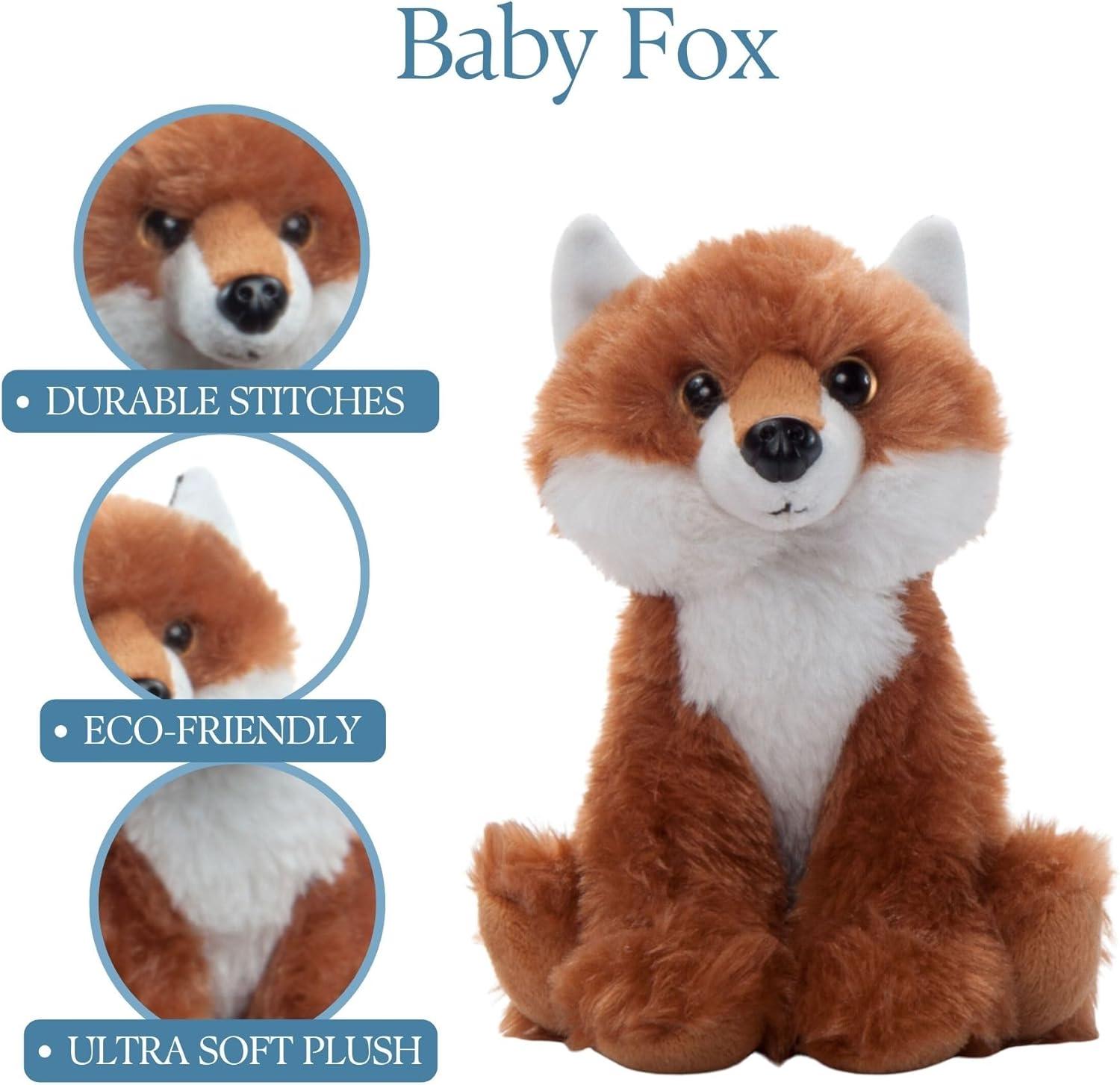 image:imageThe Petting Zoo Fox Stuffed Animal Plushie Gifts for Kids Wild Onez Babiez Zoo Animals Fox Plush Toy 6 inches6 in