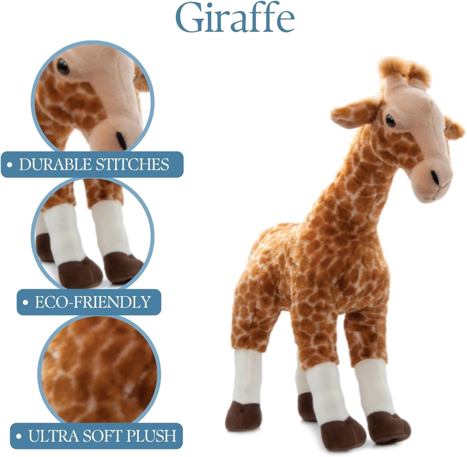 image:imageThe Petting Zoo Giraffe Stuffed Animal Standing Gifts for Kids Wild Onez Zoo Animals Jumbo Giraffe Plush Toy Standing 24 inches