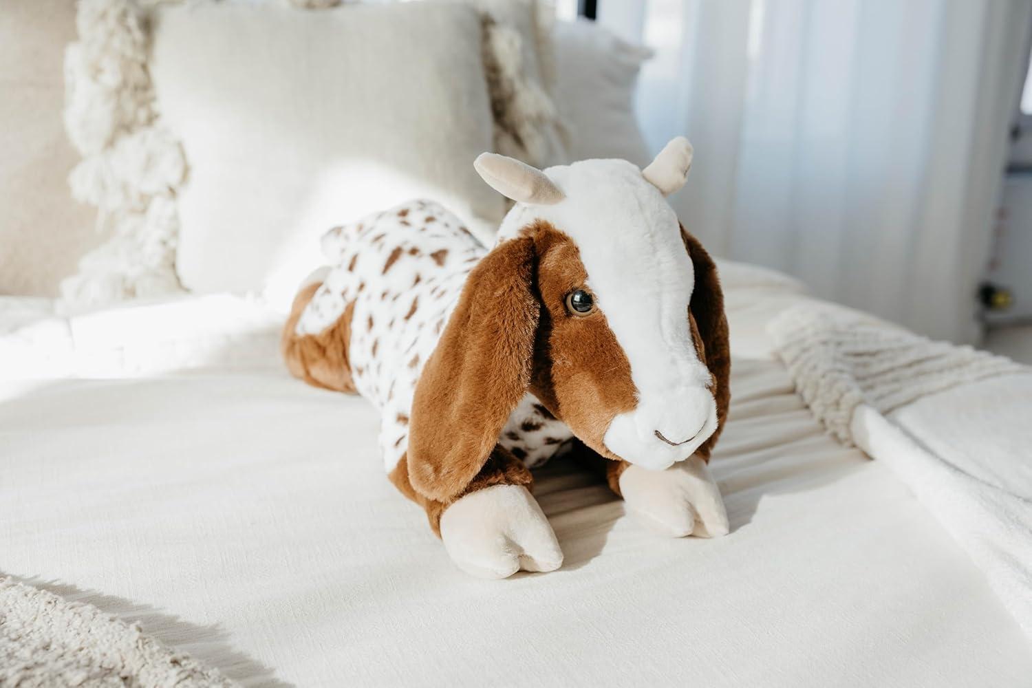 image:imageThe Petting Zoo Goat Stuffed Animal Plushie Gifts for Kids Wild Onez Wildlife Animals Goat Plush Toy 24 inches