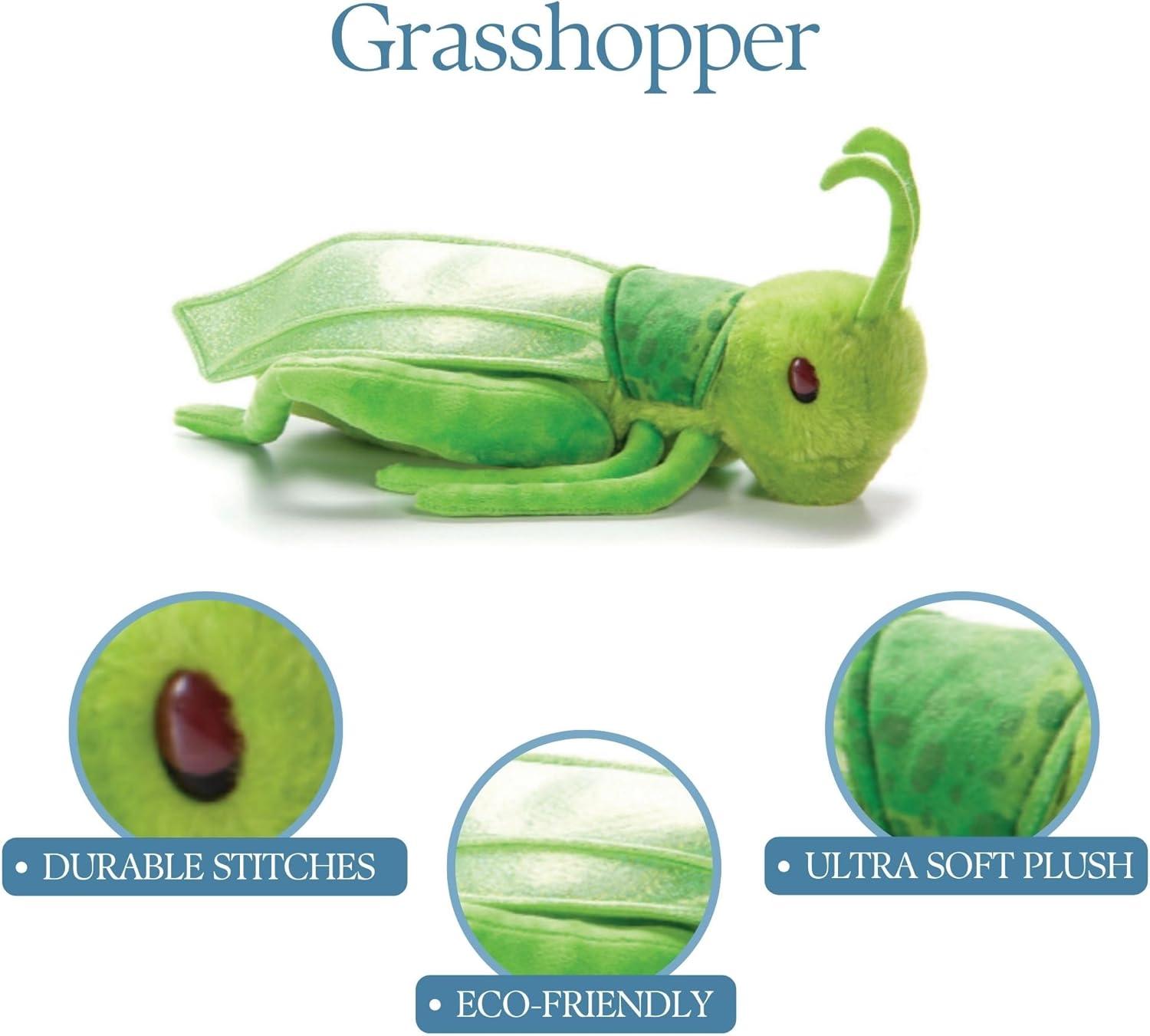image:imageThe Petting Zoo Grasshopper Stuffed Animal Plushie Gifts for Kids Wild Onez Insect Animals Green Grasshopper Plush Toy 12 inches