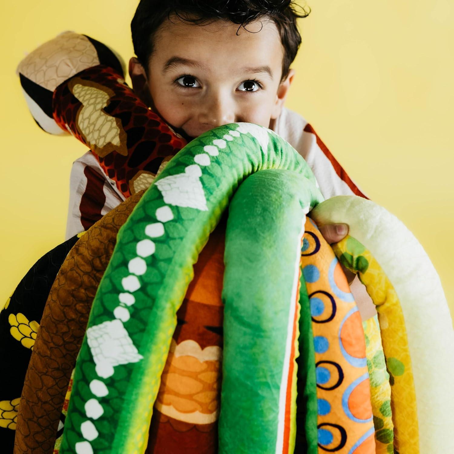 image:imageThe Petting Zoo Green Tree Python Snake Stuffed Animal Plushie Gifts for Kids Earth Keeperz Snake Animals Zoologee High Yellow Green Tree Python Snake Plush Toy 54 inches