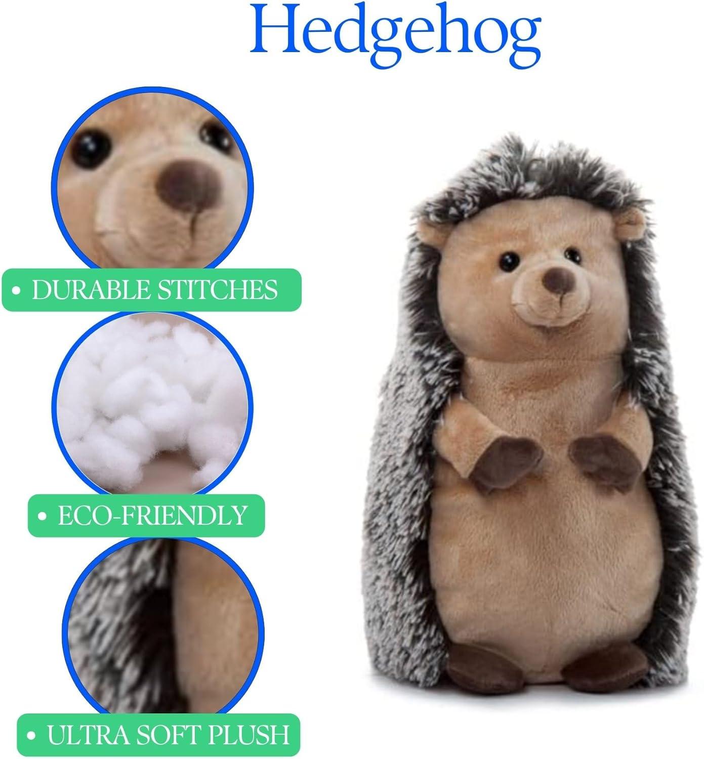 image:imageThe Petting Zoo Hedgehog Stuffed Animal Plushie Gifts for Kids Wild Onez Zoo Animals Hedgehog Plush Toy 12 inches