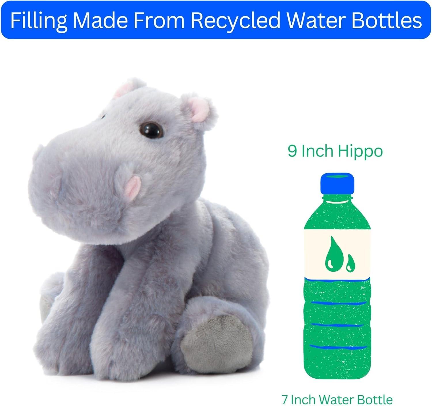 image:imageThe Petting Zoo Hippo Stuffed Animal Gifts for Kids Wild Onez Zoo Animals Hippo Plush Toy 9 inches