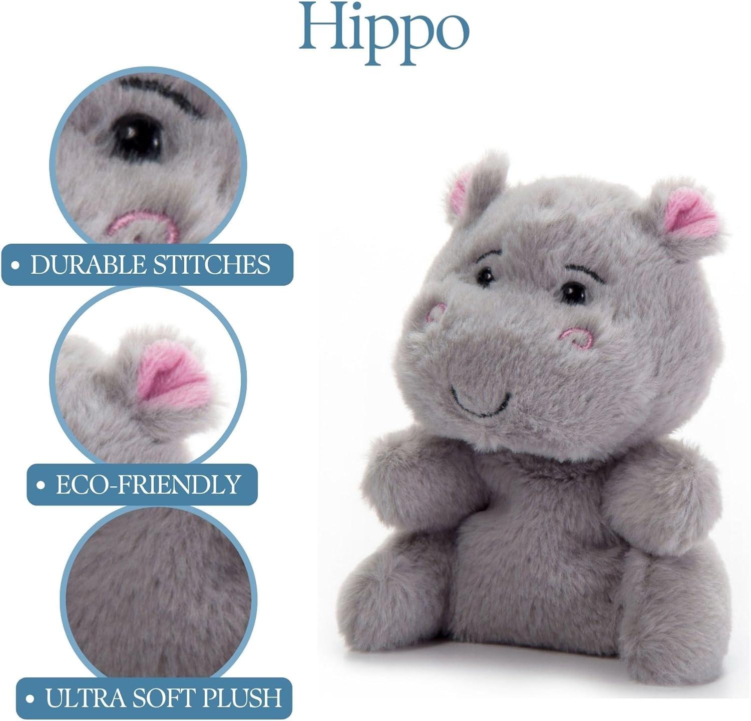 image:imageThe Petting Zoo Hippo Stuffed Animal Plushie Gifts for Kids Nuggetz Wildlife Animals Hippo Plush Toy 6 inchesSmall