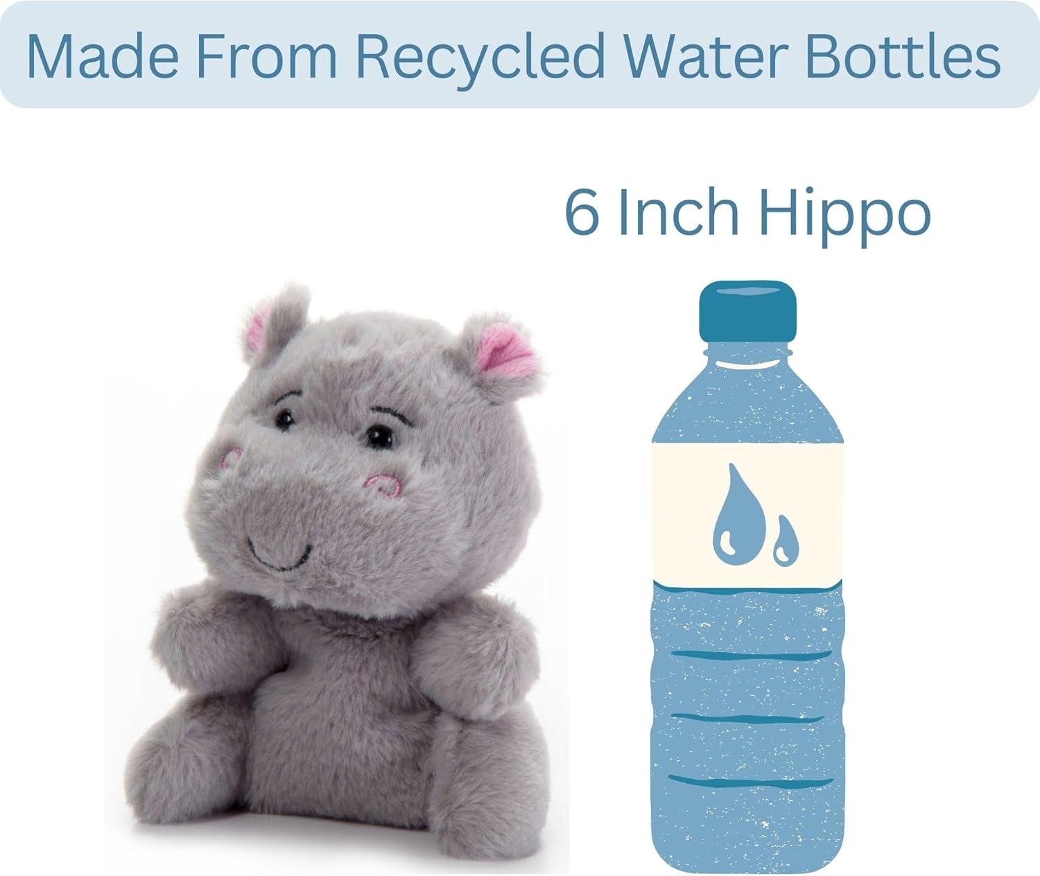image:imageThe Petting Zoo Hippo Stuffed Animal Plushie Gifts for Kids Nuggetz Wildlife Animals Hippo Plush Toy 6 inchesSmall