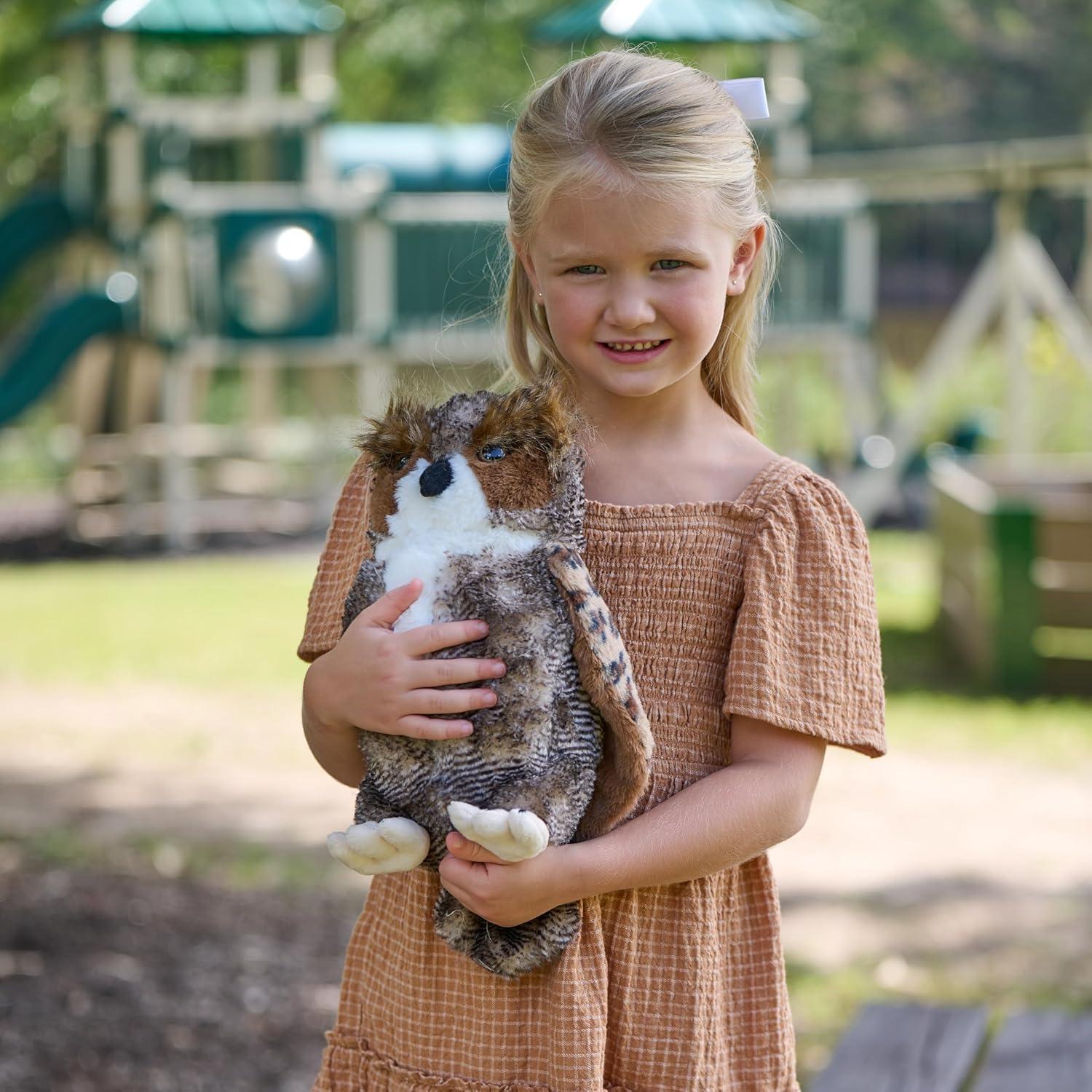 image:imageThe Petting Zoo Horned Owl Stuffed Animal Plushie Gifts for Kids Wild Onez Zoo Animals Horned Owl Plush Toy 12 Inches